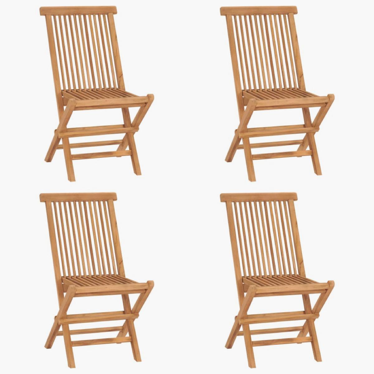 VidaXL Folding Garden Chair - Set of 4