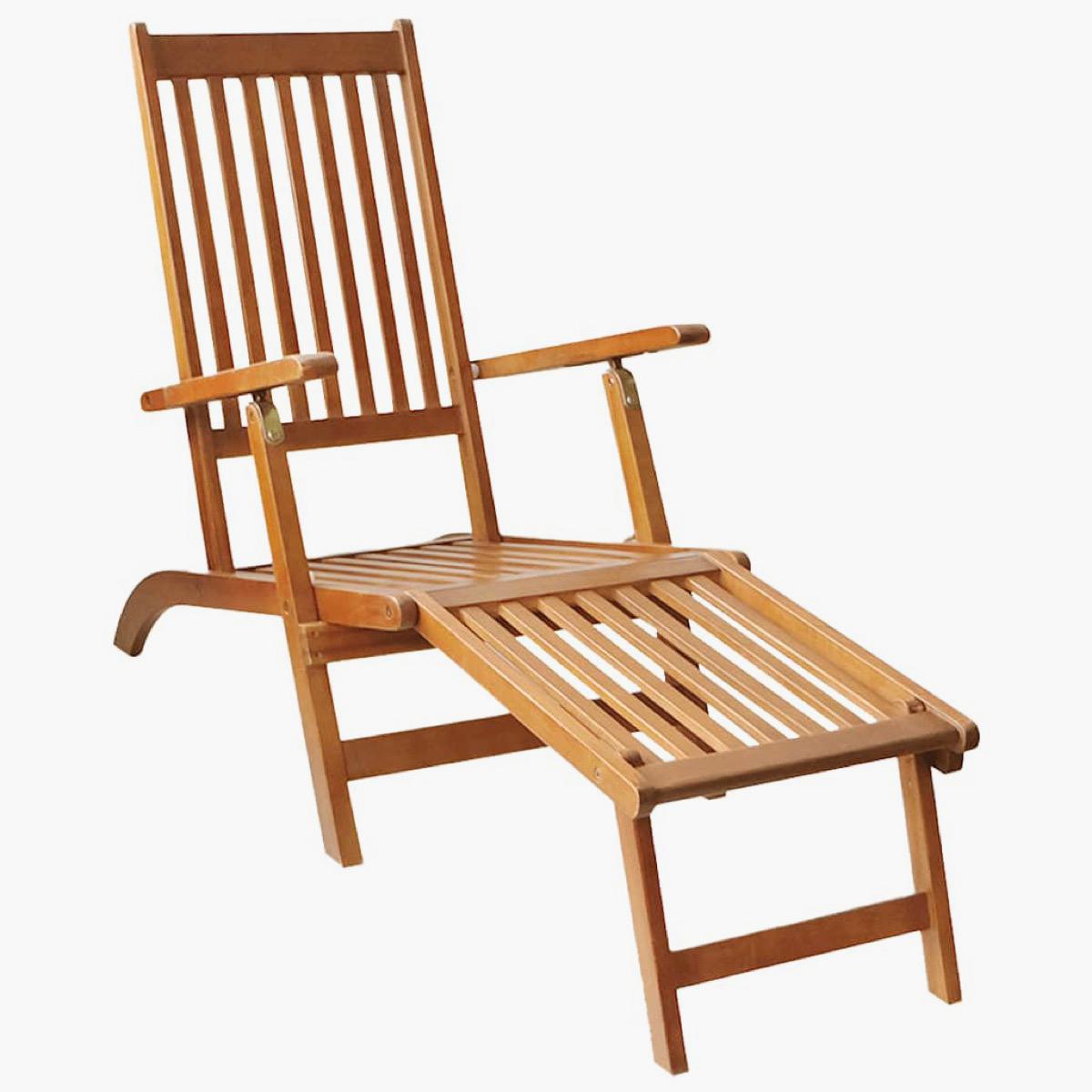 VidaXL Outdoor Deck Chair with Footrest