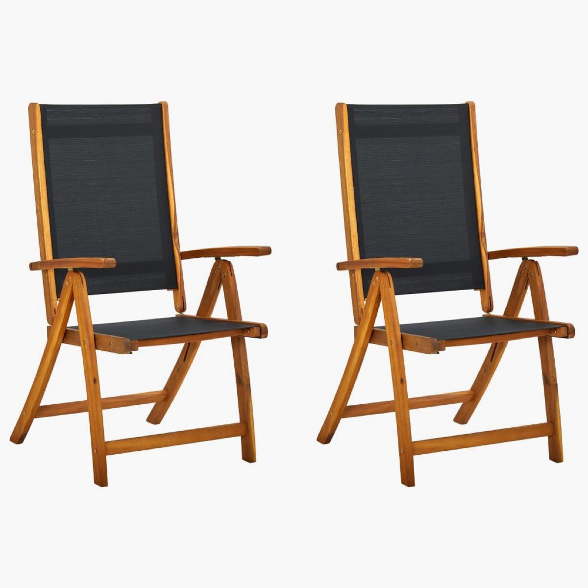 VidaXL Foldable Garden Chair - Set of 2