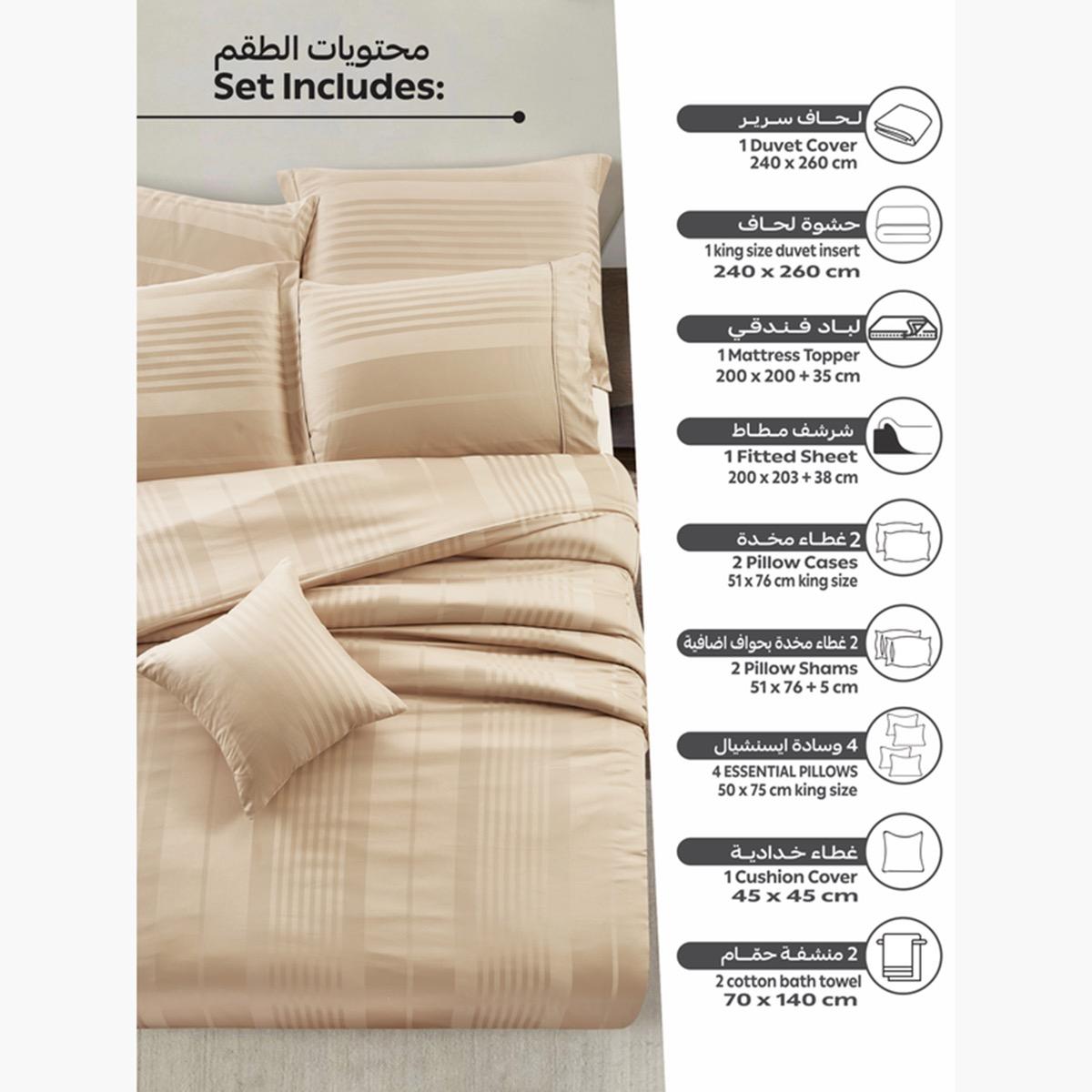 Striped Comforter Set, Double Size-household-bedding-comfortersandbedspreads-comforters-image-3
