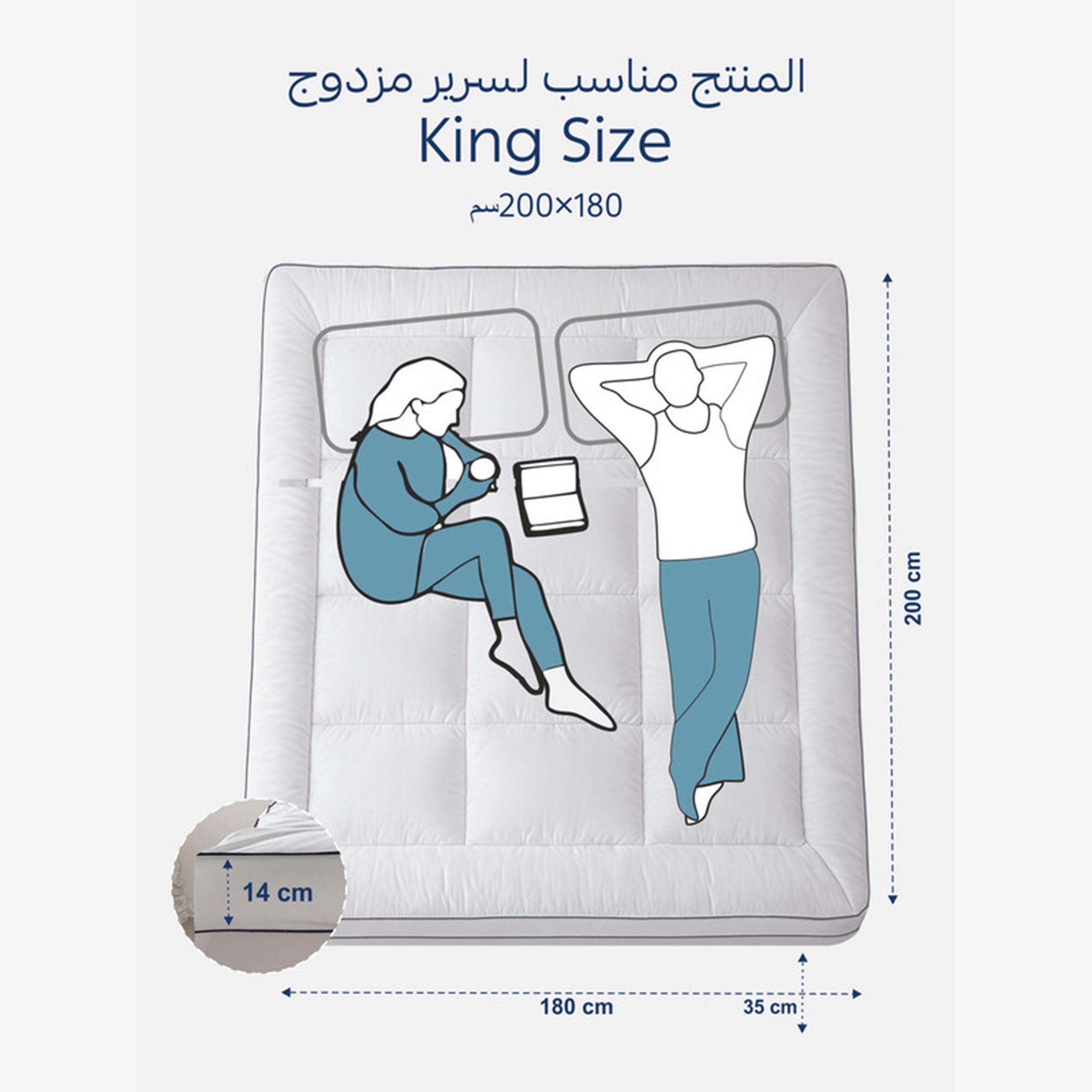 Cotton King Mattress Topper, Ultra-Plush Design-household-bedding-mattresstoppersandprotectors-mattresstoppers-image-3
