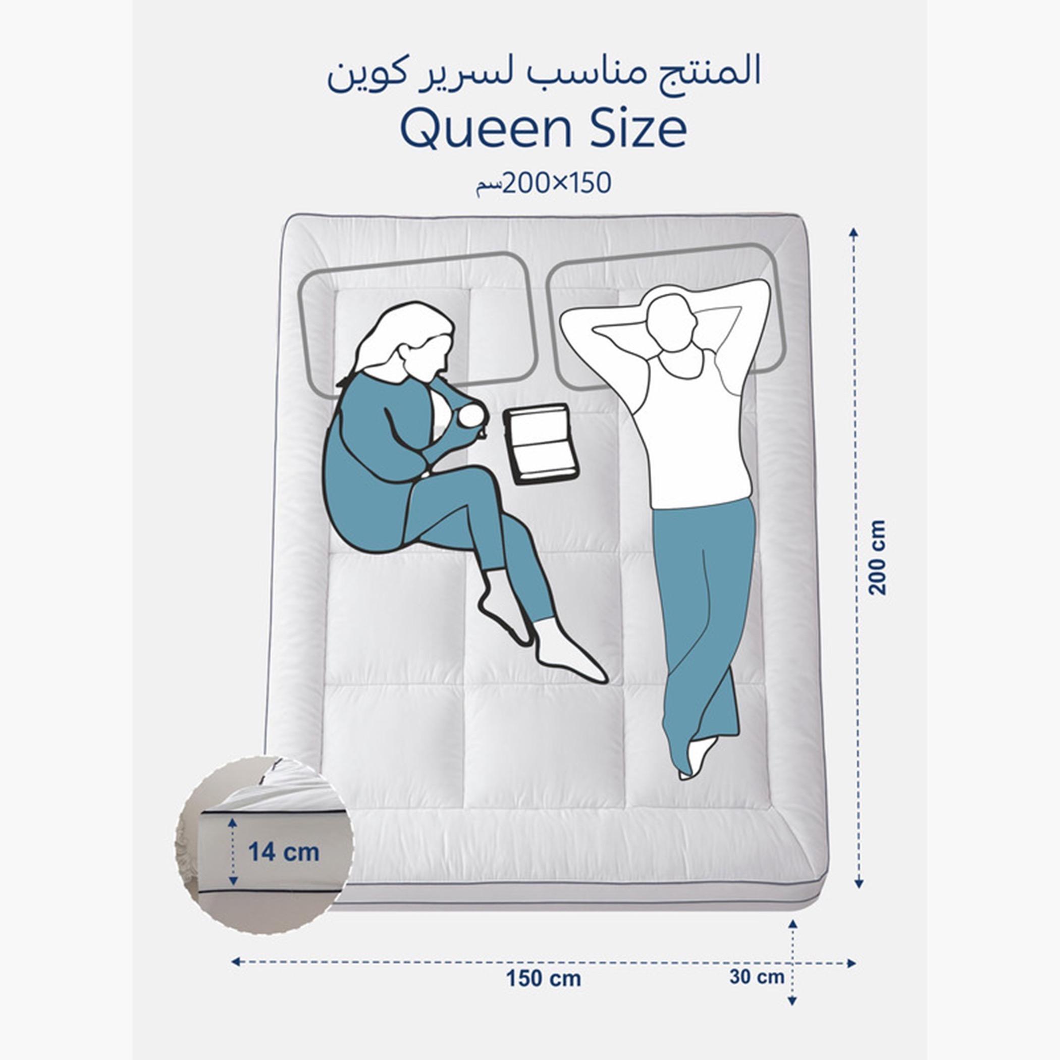 Queen Mattress Topper Cotton Microfiber-household-bedding-mattresstoppersandprotectors-mattresstoppers-image-3