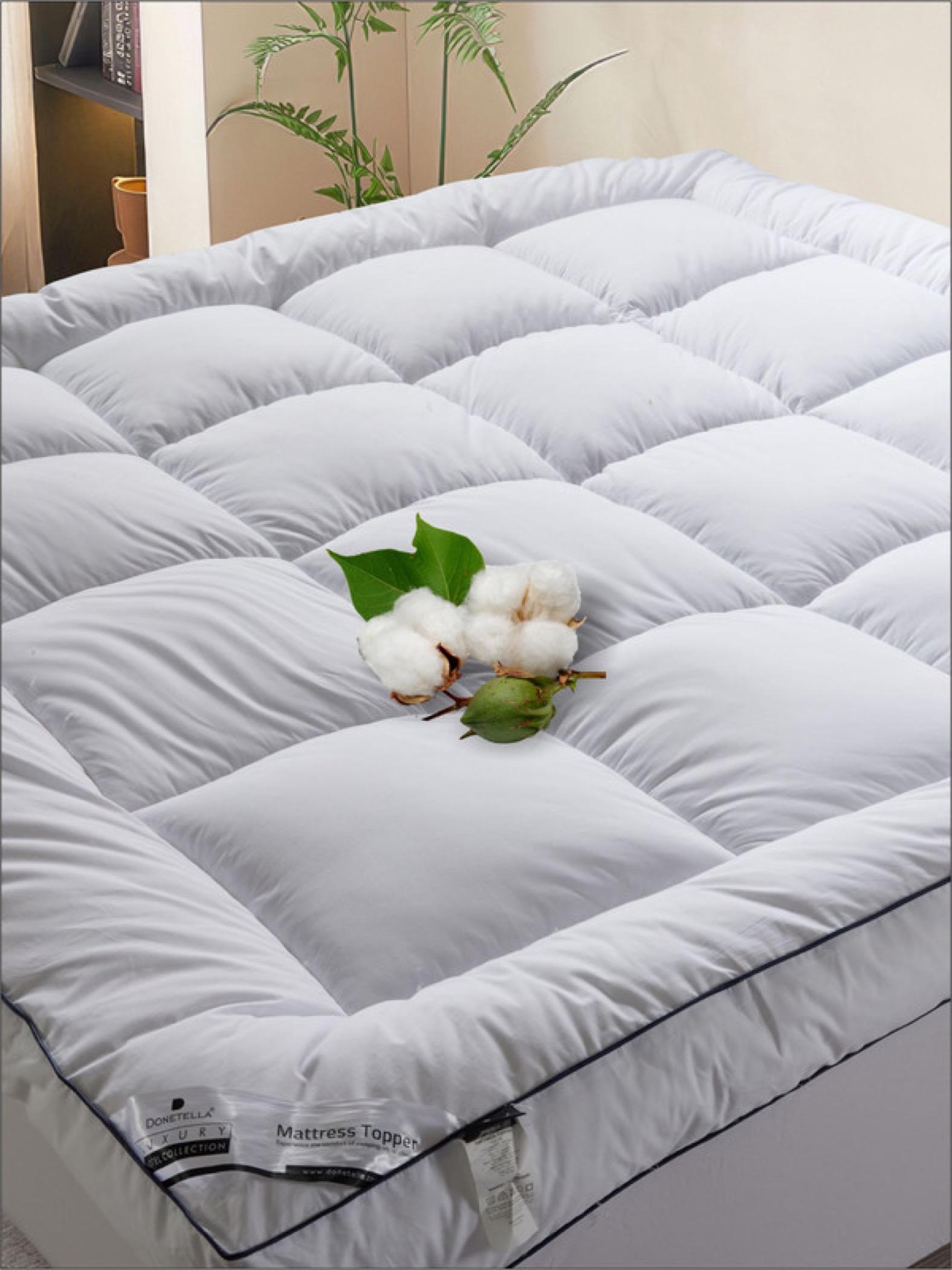 Quilted Cotton Mattress Topper-household-bedding-mattresstoppersandprotectors-mattresstoppers-image-2