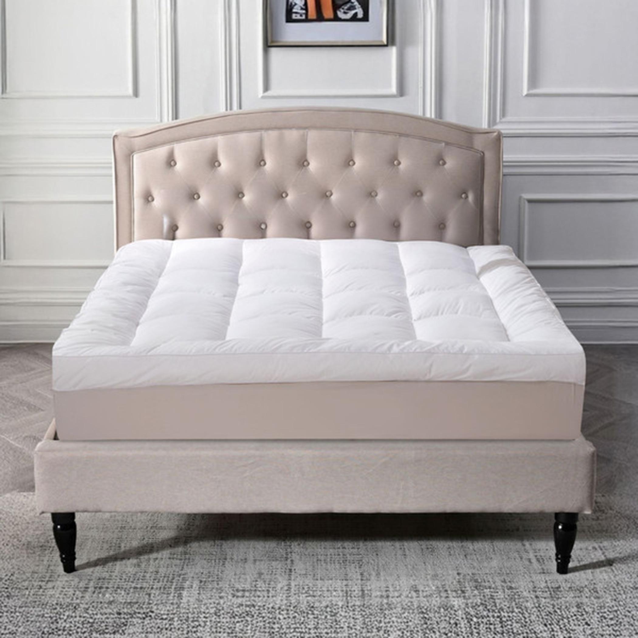 White Microfiber Mattress Topper-household-bedding-mattresstoppersandprotectors-mattresstoppers-image-1