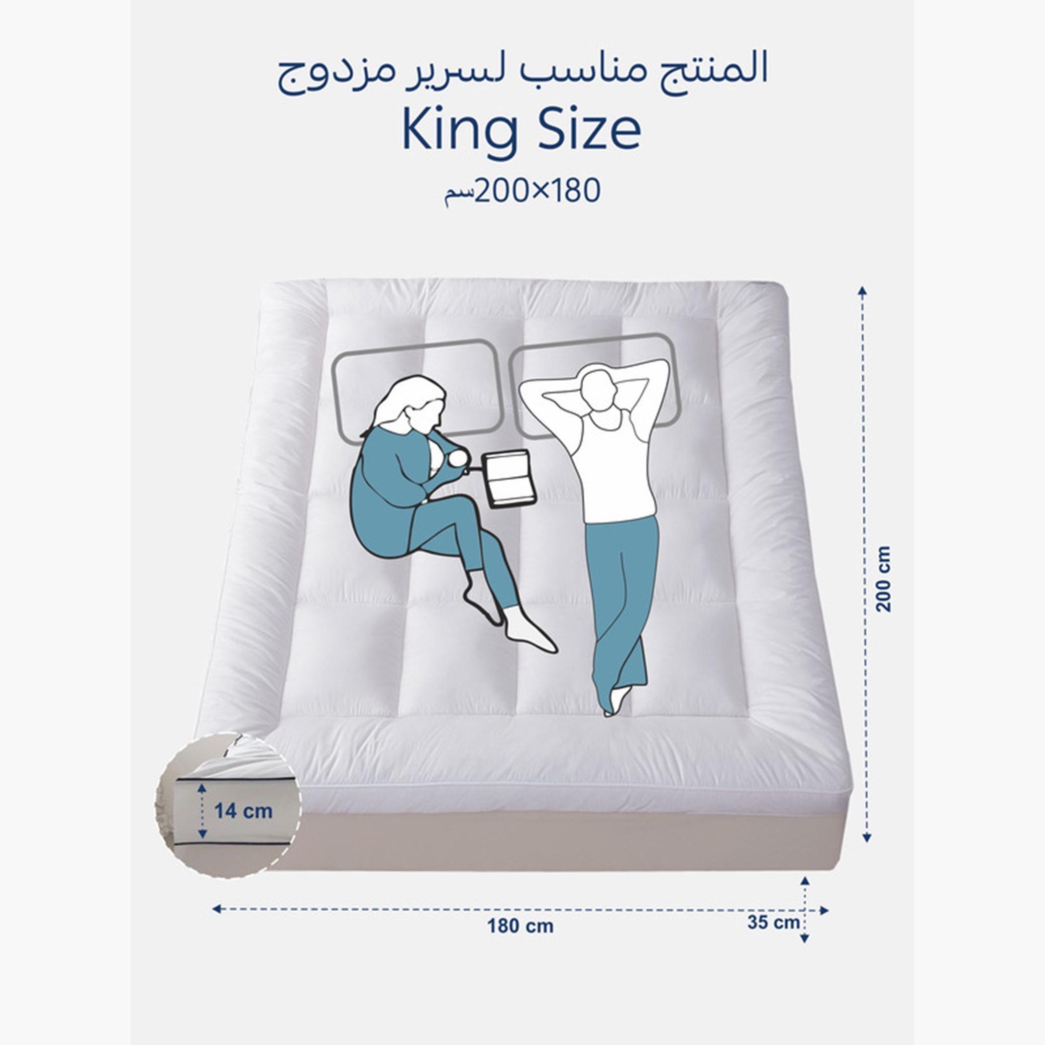 دوناتيلا طبقة علوية بيضاء من الألياف الدقيقة للمرتبة-household-bedding-mattresstoppersandprotectors-mattresstoppers-image-5