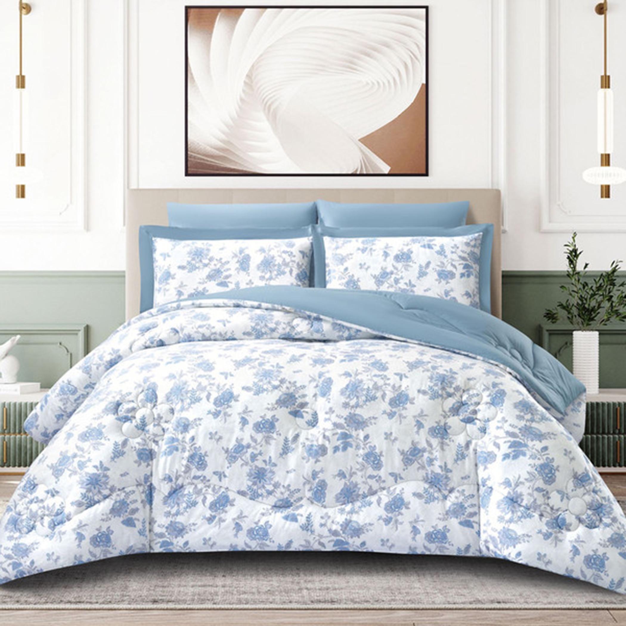Cotton Printed Comforter Set, King-household-bedding-comfortersandbedspreads-comforters-image-57