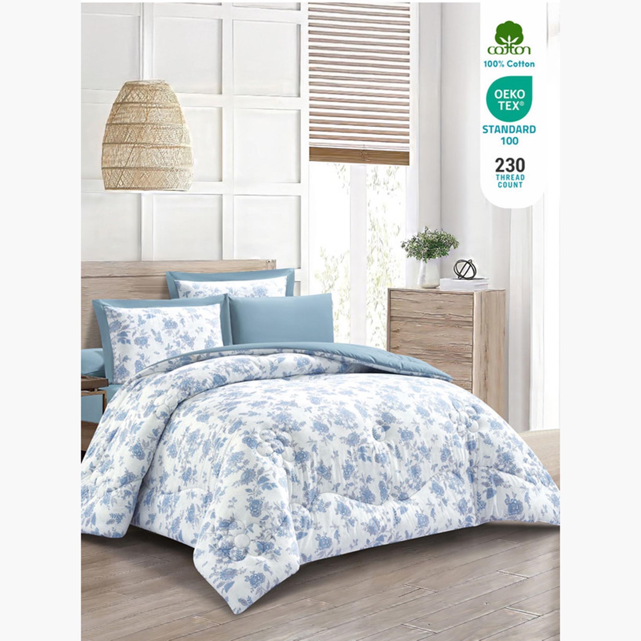 Cotton Printed Comforter Set, King-household-bedding-comfortersandbedspreads-comforters-image-58