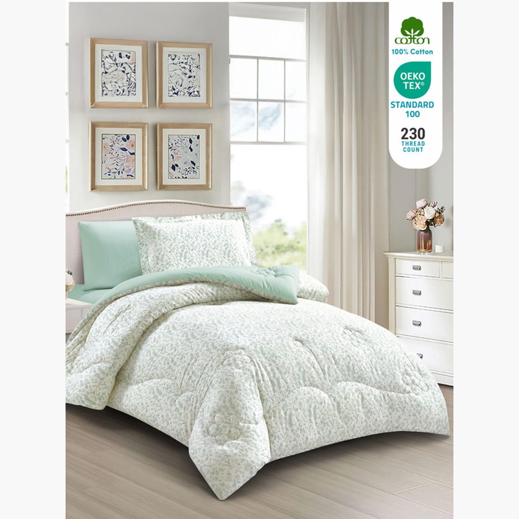 Printed Cotton Comforter Set, Single-household-bedding-comfortersandbedspreads-comforters-image-2