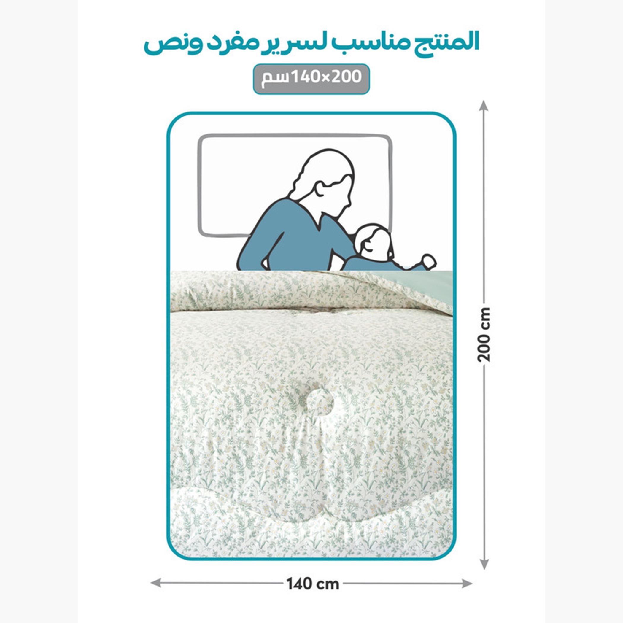 Printed Cotton Comforter Set, Single-household-bedding-comfortersandbedspreads-comforters-image-3