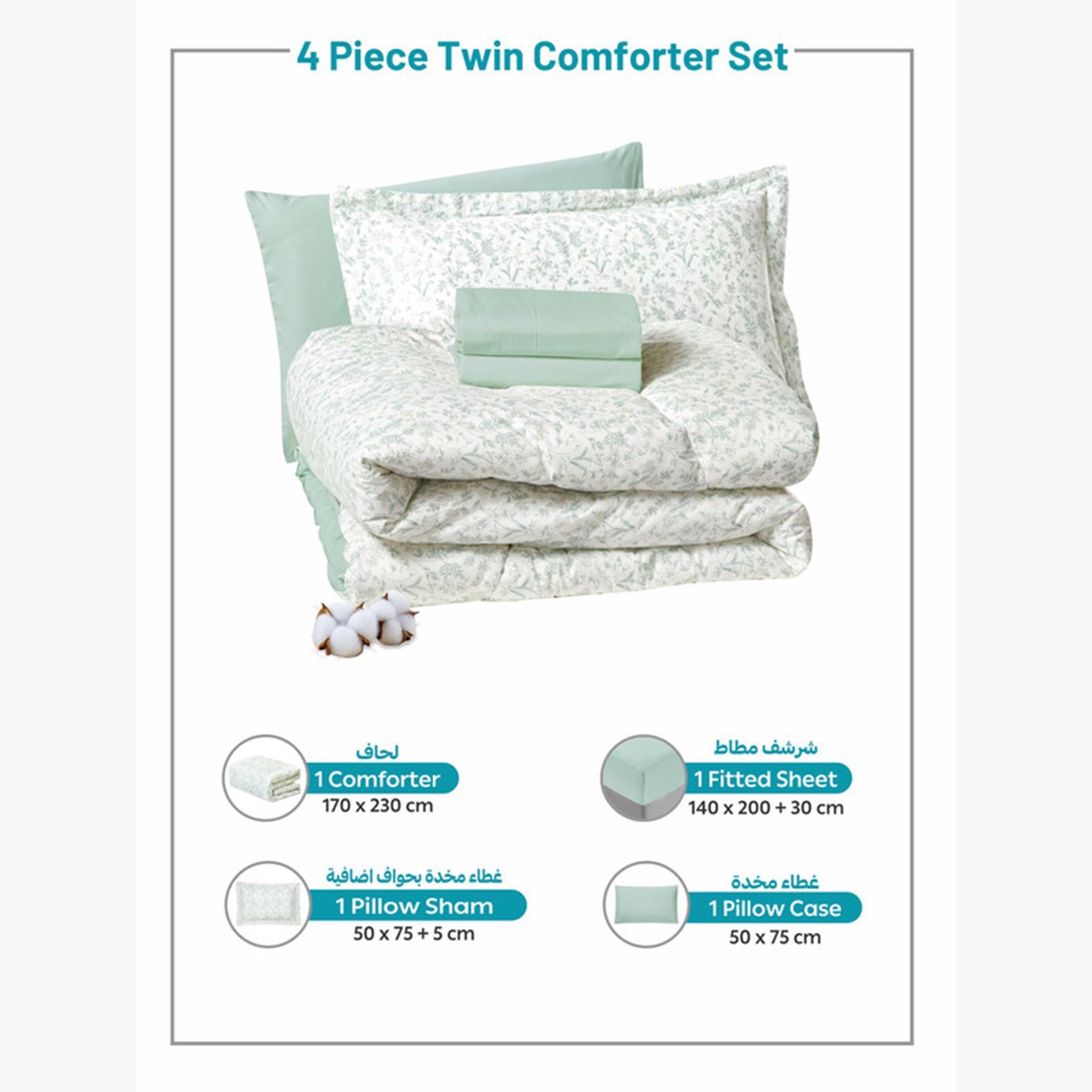 Printed Cotton Comforter Set, Single-household-bedding-comfortersandbedspreads-comforters-image-4