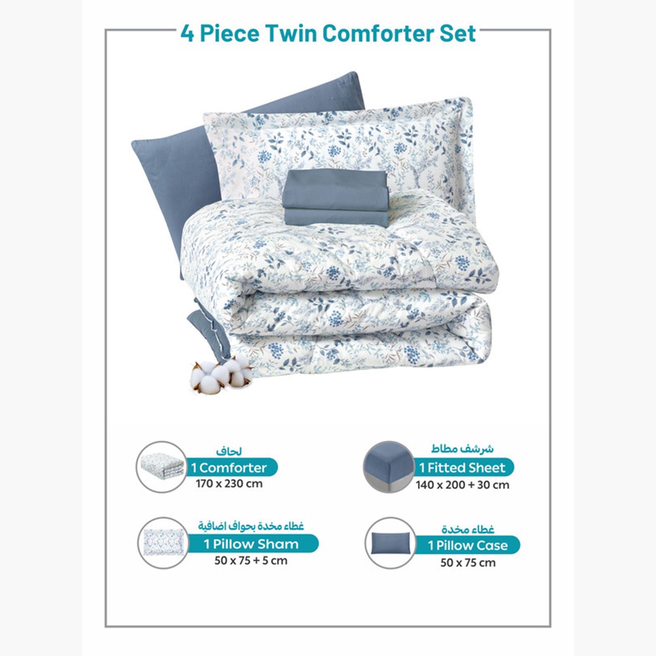 Printed Cotton Comforter Set, Single-household-bedding-comfortersandbedspreads-comforters-image-11