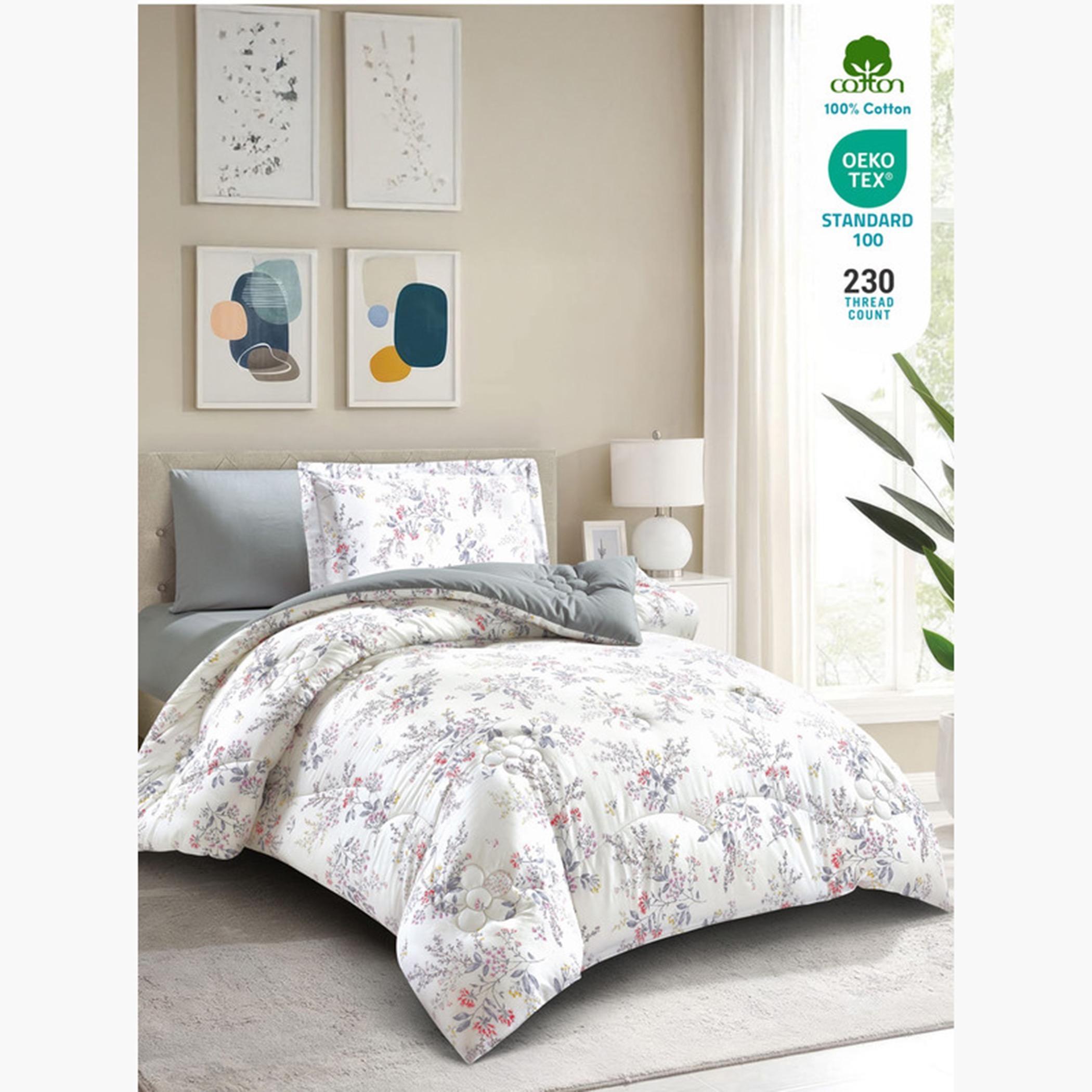 Printed Cotton Comforter Set, Single-household-bedding-comfortersandbedspreads-comforters-image-30