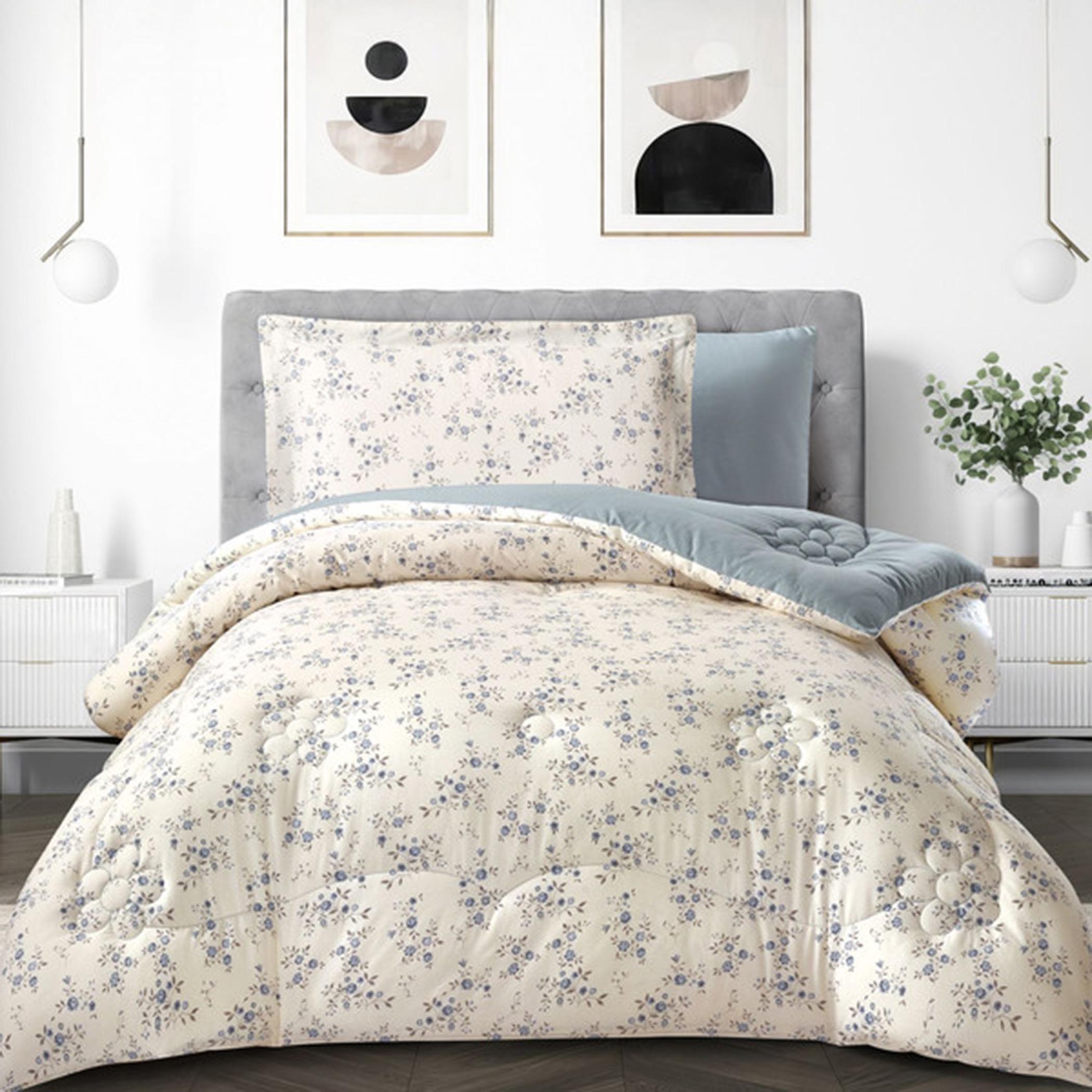 Printed Cotton Comforter Set, Single-household-bedding-comfortersandbedspreads-comforters-image-43