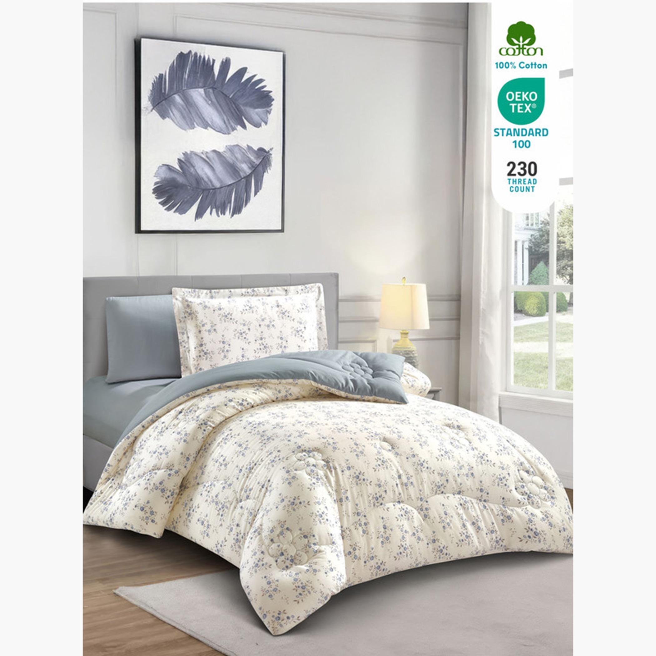 Printed Cotton Comforter Set, Single-household-bedding-comfortersandbedspreads-comforters-image-44