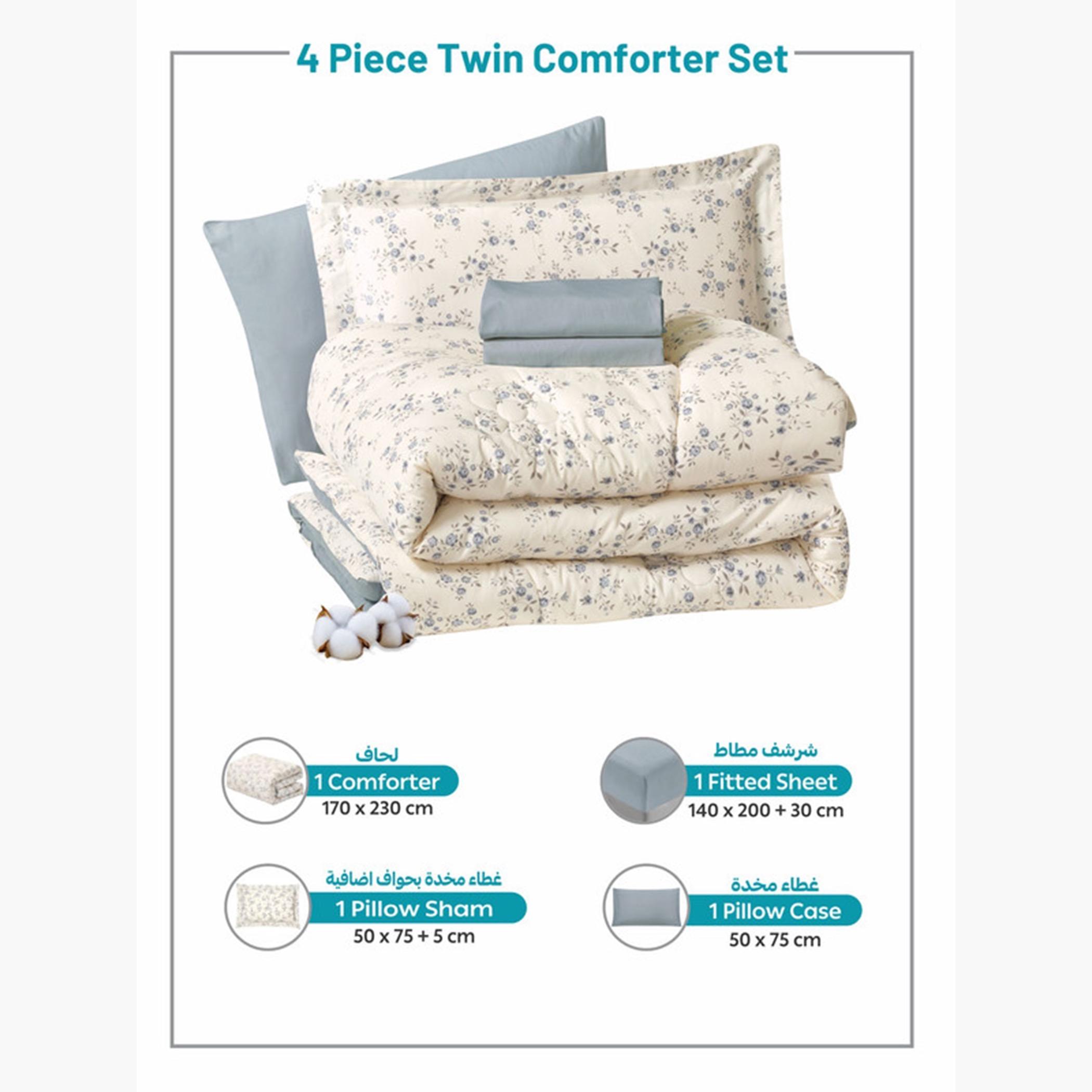 Printed Cotton Comforter Set, Single-household-bedding-comfortersandbedspreads-comforters-image-46