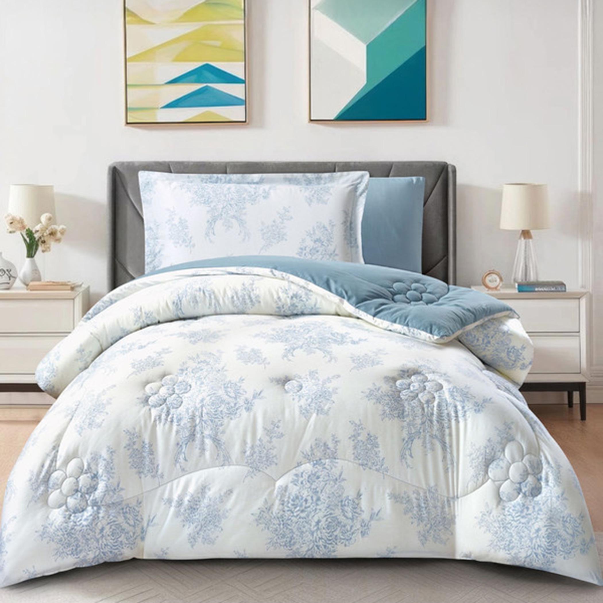 Printed Cotton Comforter Set, Single-household-bedding-comfortersandbedspreads-comforters-image-50