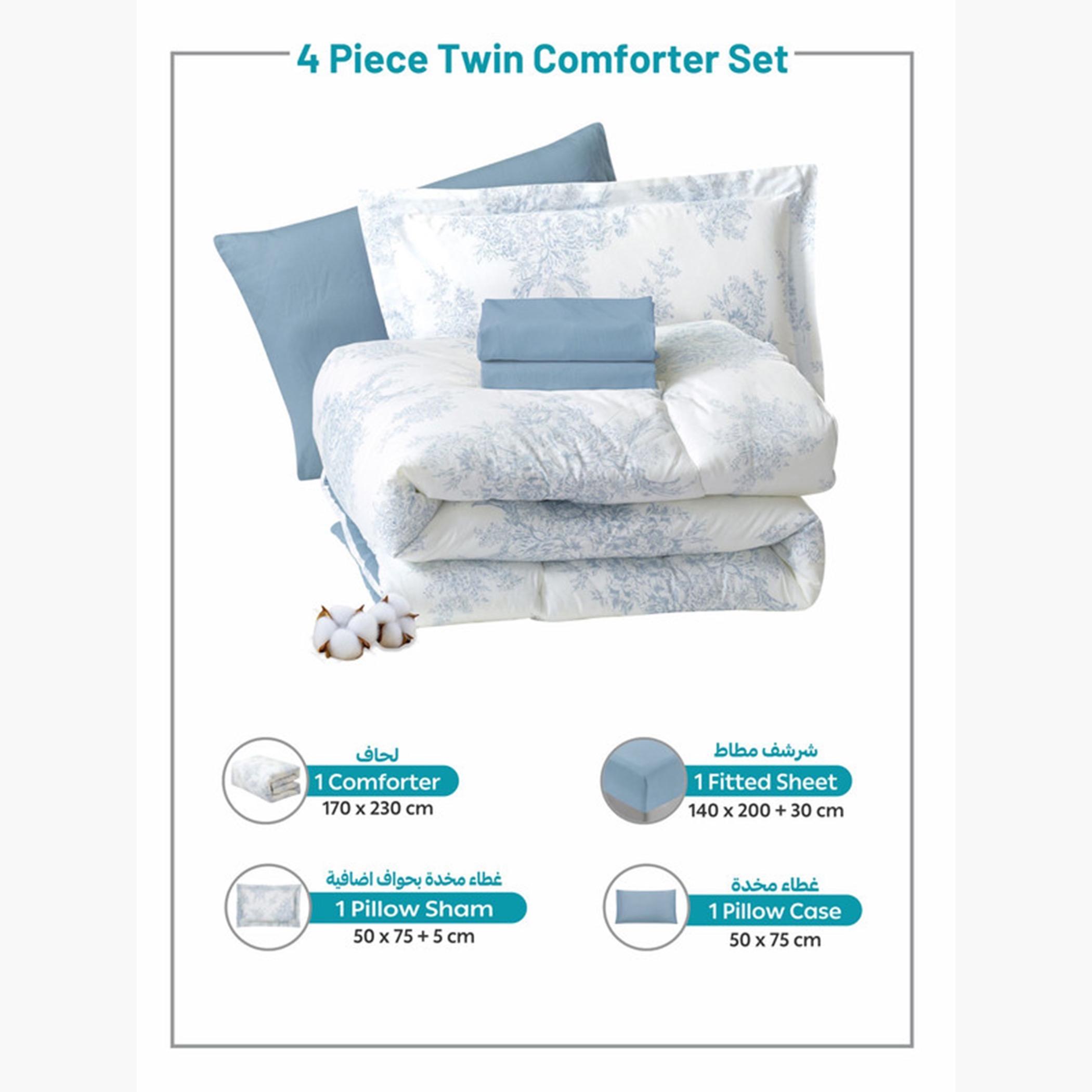 Printed Cotton Comforter Set, Single-household-bedding-comfortersandbedspreads-comforters-image-53