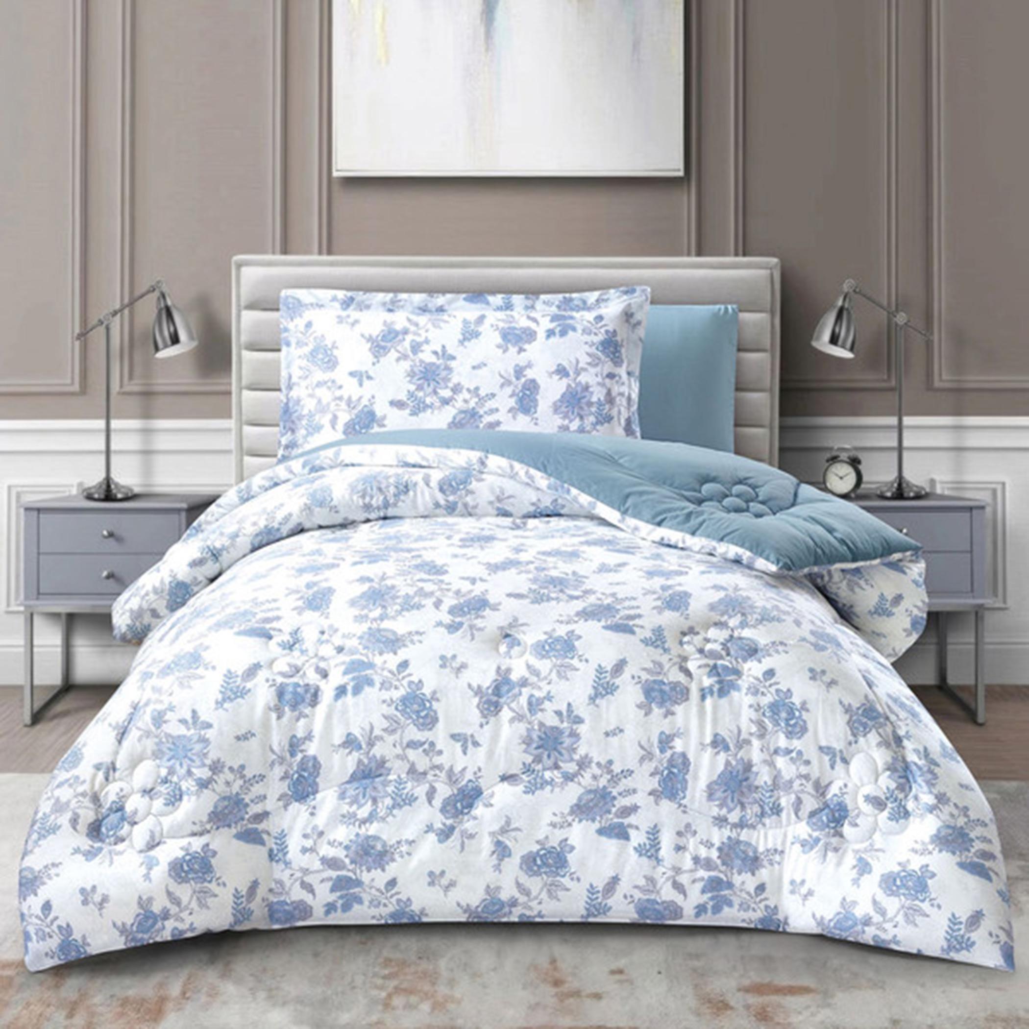 Printed Cotton Comforter Set, Single-household-bedding-comfortersandbedspreads-comforters-image-57