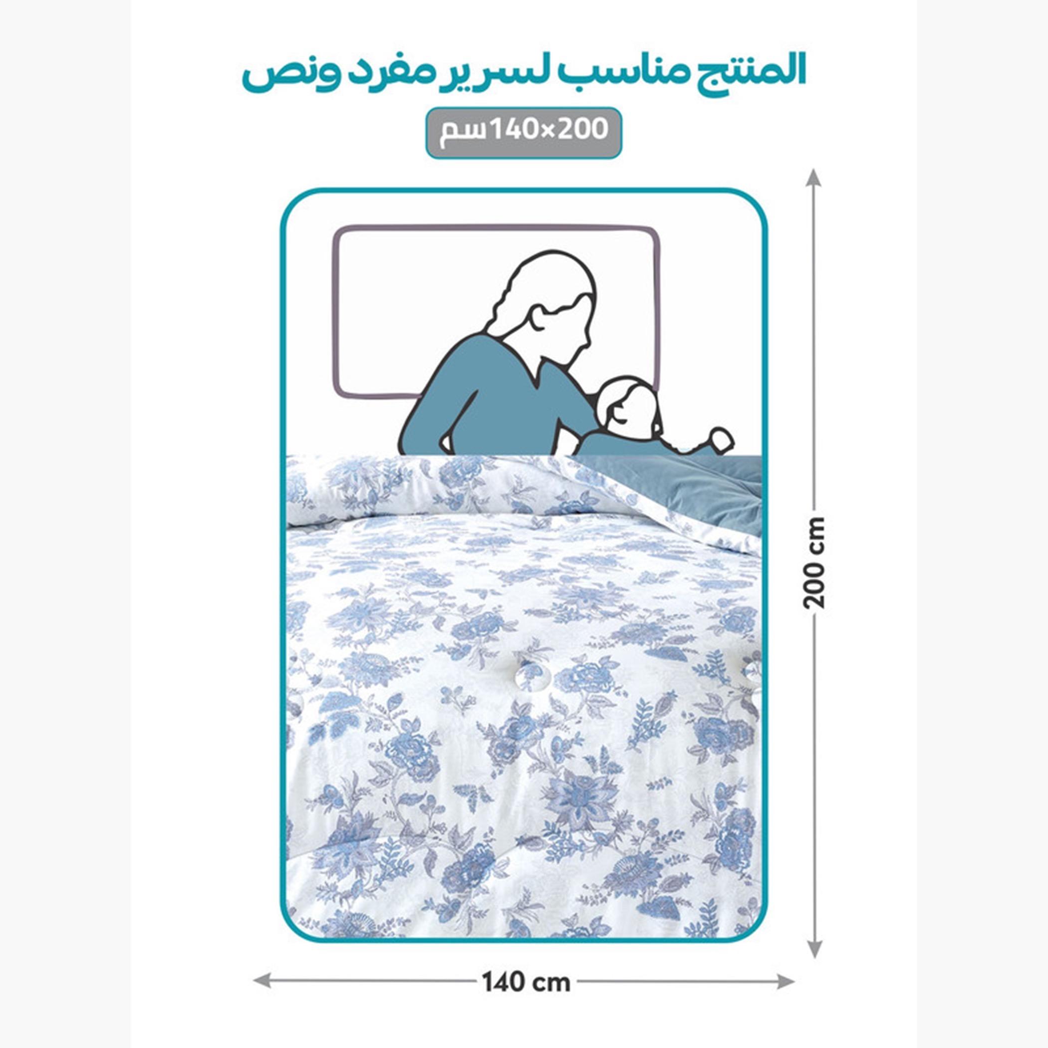 Printed Cotton Comforter Set, Single-household-bedding-comfortersandbedspreads-comforters-image-59