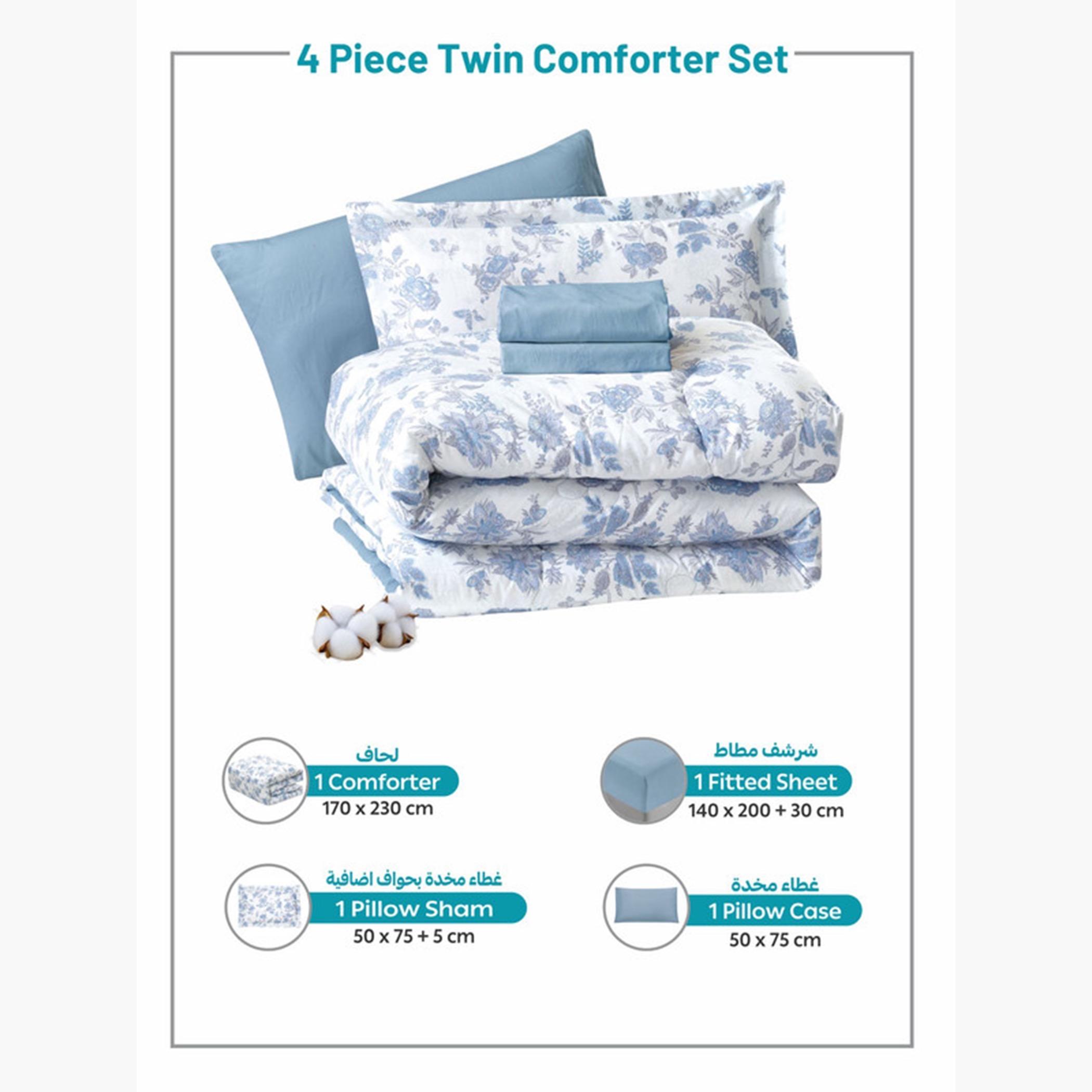 Printed Cotton Comforter Set, Single-household-bedding-comfortersandbedspreads-comforters-image-60