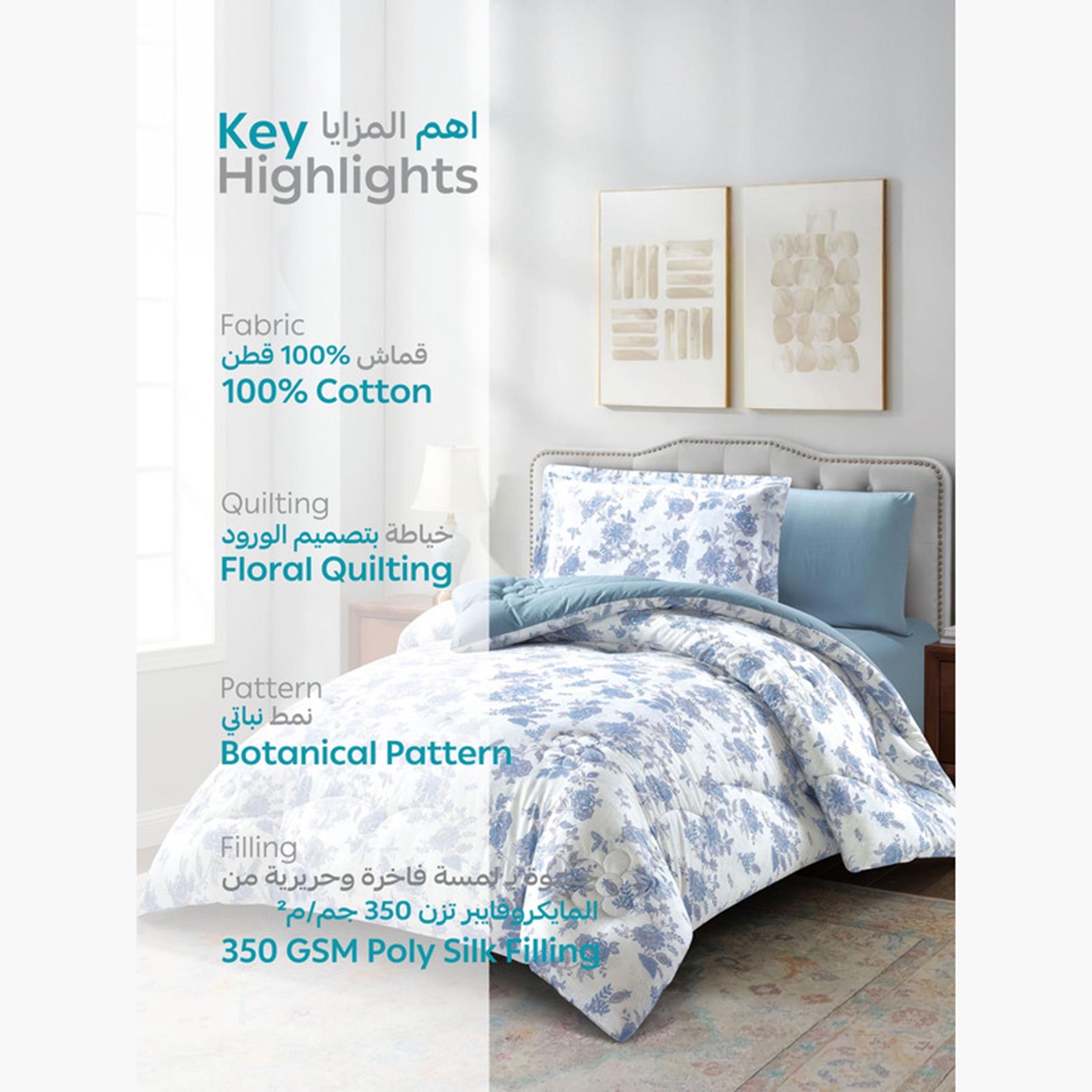 Printed Cotton Comforter Set, Single-household-bedding-comfortersandbedspreads-comforters-image-62