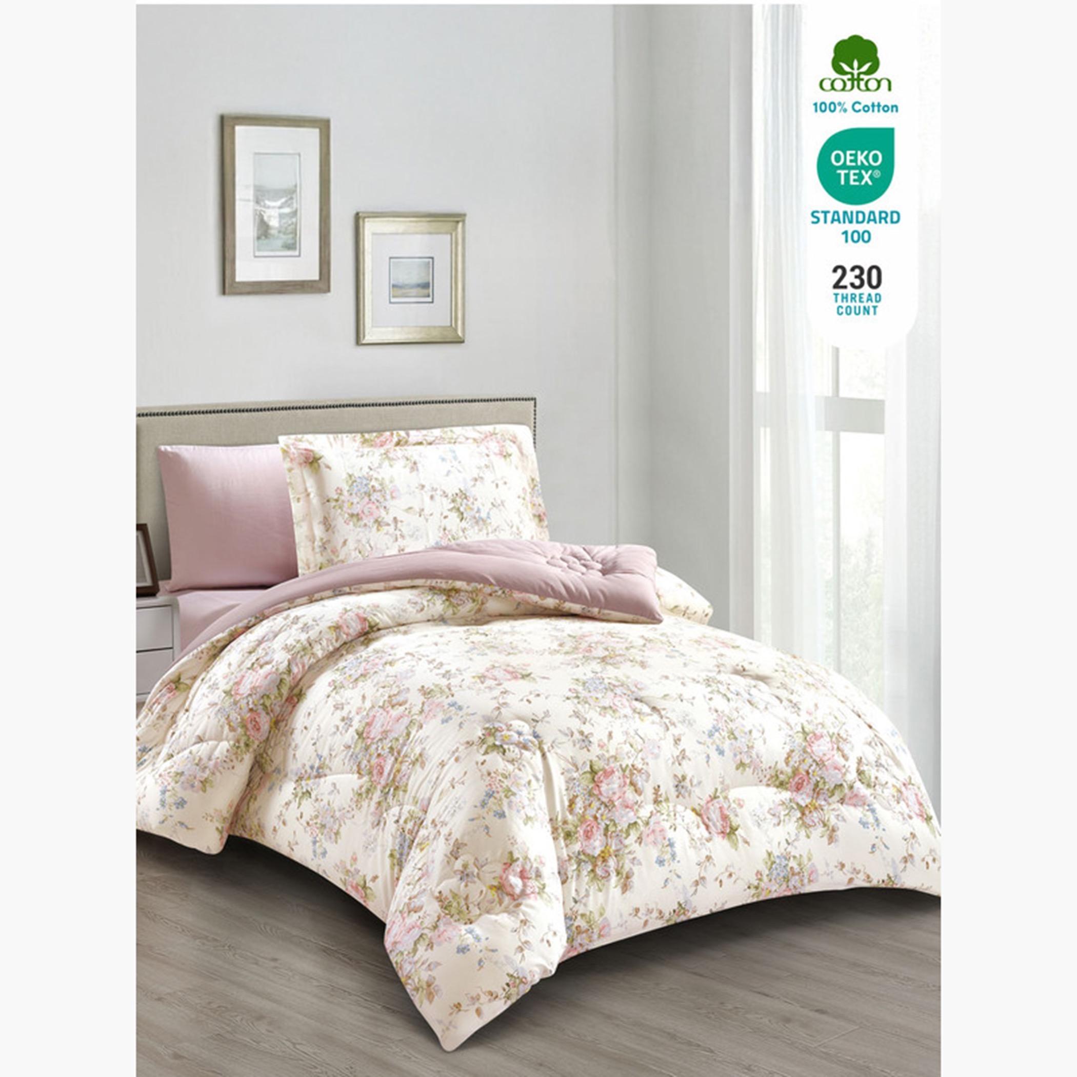 Printed Cotton Comforter Set, Single-household-bedding-comfortersandbedspreads-comforters-image-65