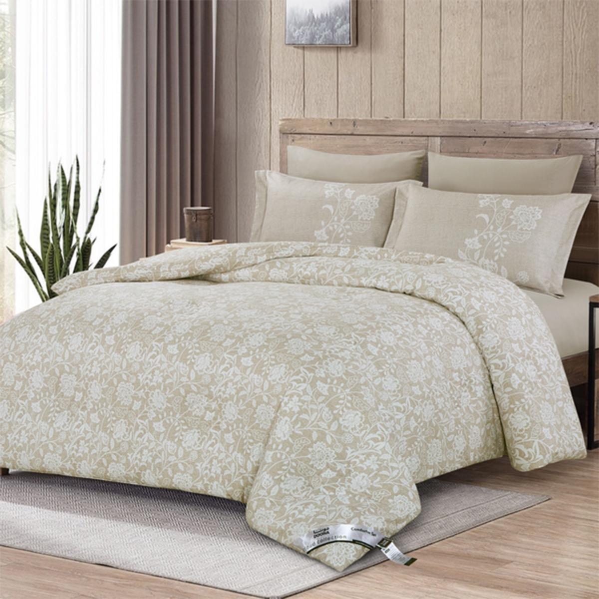 Floral Print 4-Piece Twin Comforter Set - 170x230 cms-household-bedding-comfortersandbedspreads-comforters-image-9