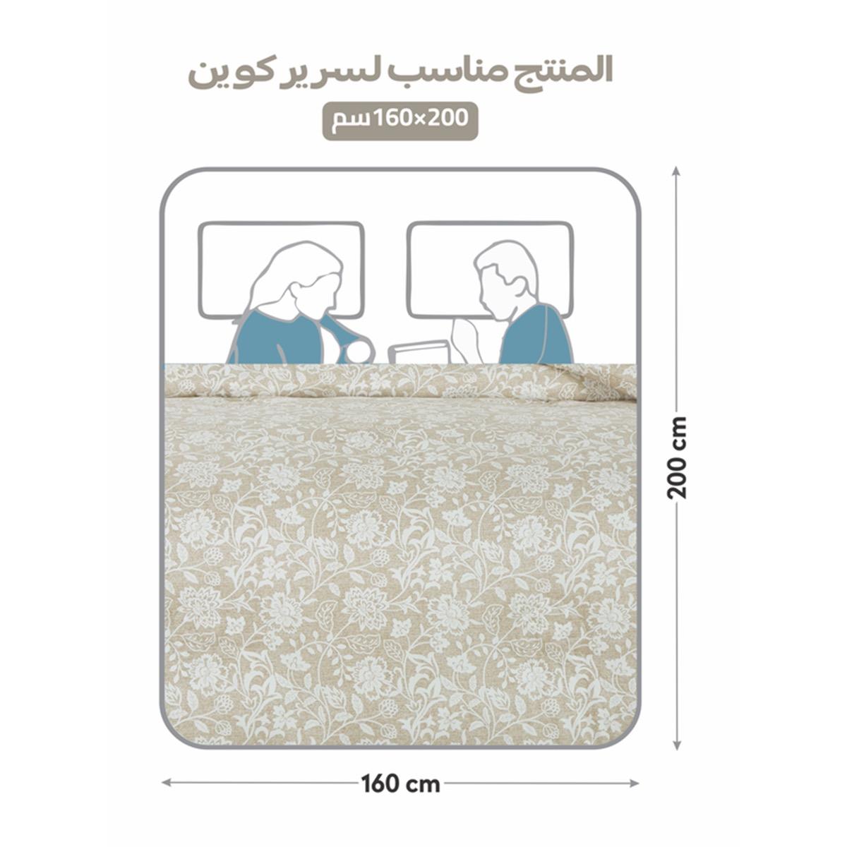 Floral Print 4-Piece Twin Comforter Set - 170x230 cms-household-bedding-comfortersandbedspreads-comforters-image-10