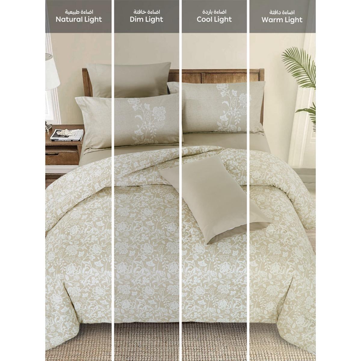 Floral Print 4-Piece Twin Comforter Set - 170x230 cms-household-bedding-comfortersandbedspreads-comforters-image-13