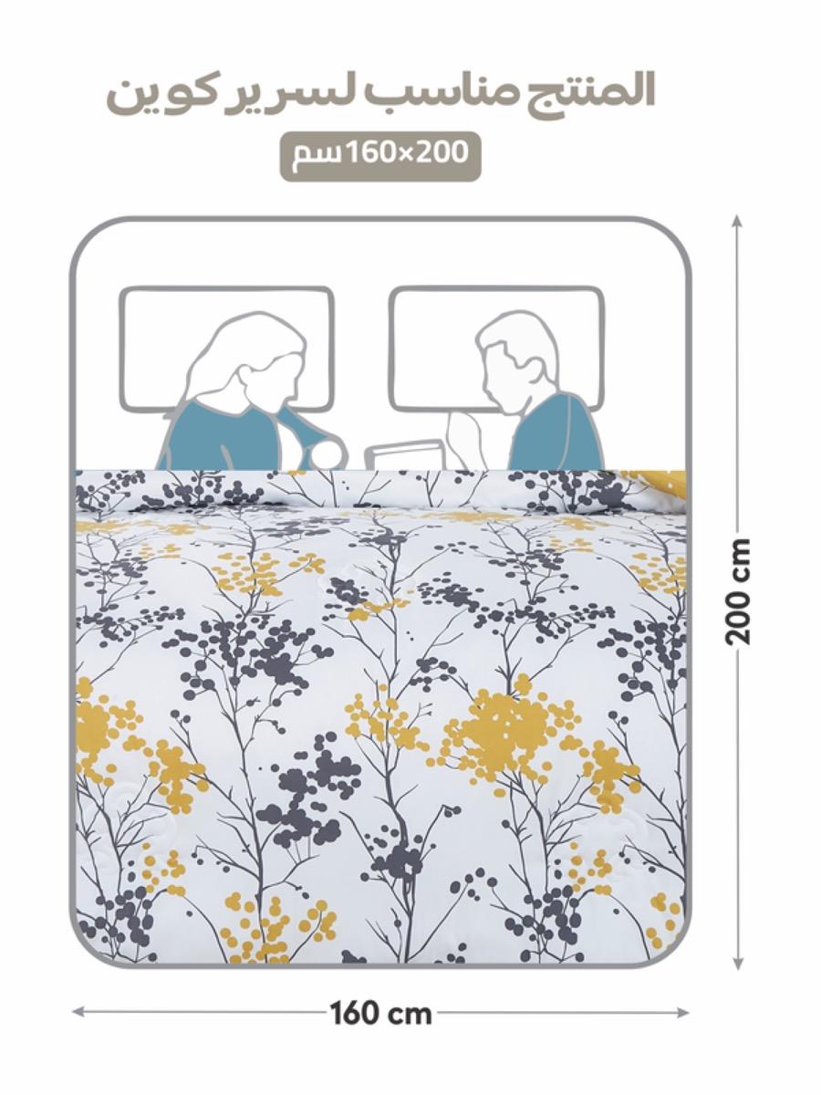 Floral Print 4-Piece Twin Comforter Set - 170x230 cms-household-bedding-comfortersandbedspreads-comforters-image-17