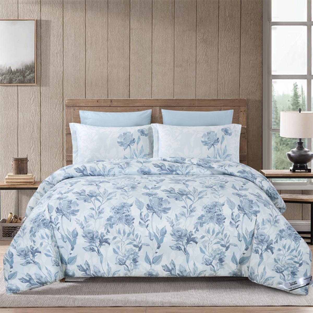 Floral Print 4-Piece Twin Comforter Set - 170x230 cms-household-bedding-comfortersandbedspreads-comforters-image-22