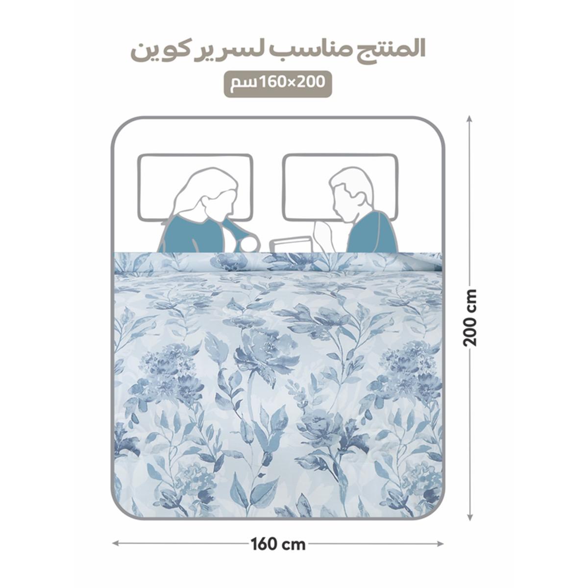 Floral Print 4-Piece Twin Comforter Set - 170x230 cms-household-bedding-comfortersandbedspreads-comforters-image-24
