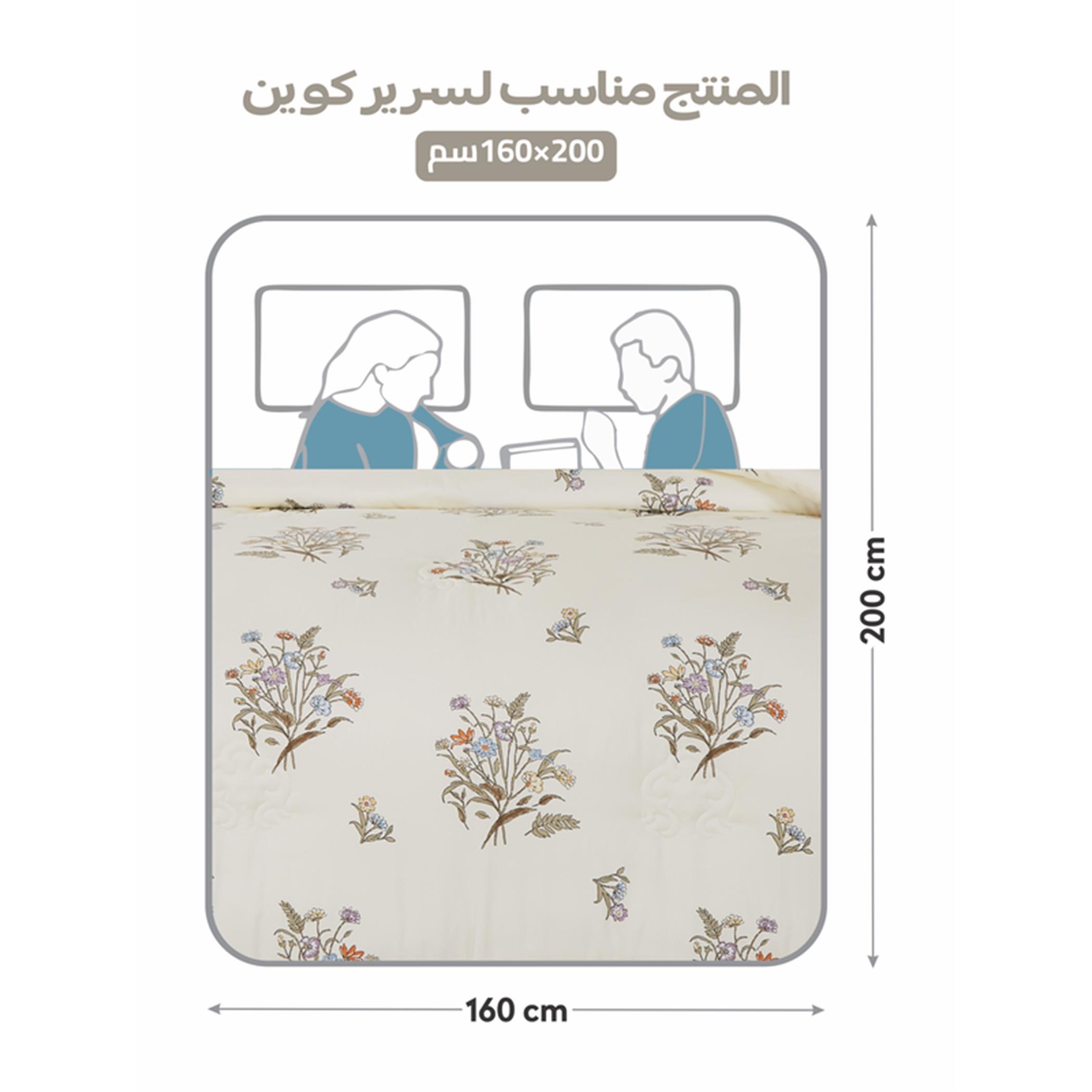 Floral Print 4-Piece Twin Comforter Set - 170x230 cms-household-bedding-comfortersandbedspreads-comforters-image-31