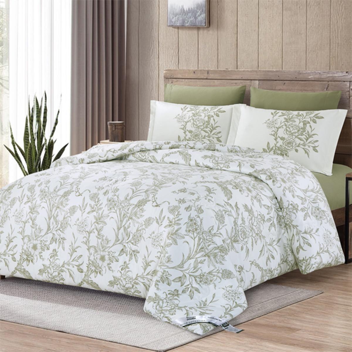 Floral Print 4-Piece Twin Comforter Set - 170x230 cms-household-bedding-comfortersandbedspreads-comforters-image-37