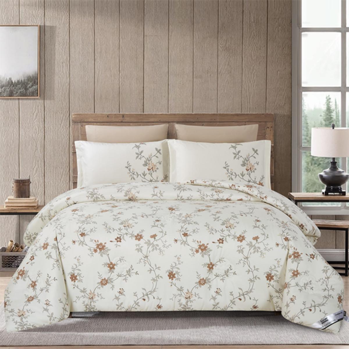 Floral Print 4-Piece Twin Comforter Set - 170x230 cms-household-bedding-comfortersandbedspreads-comforters-image-43