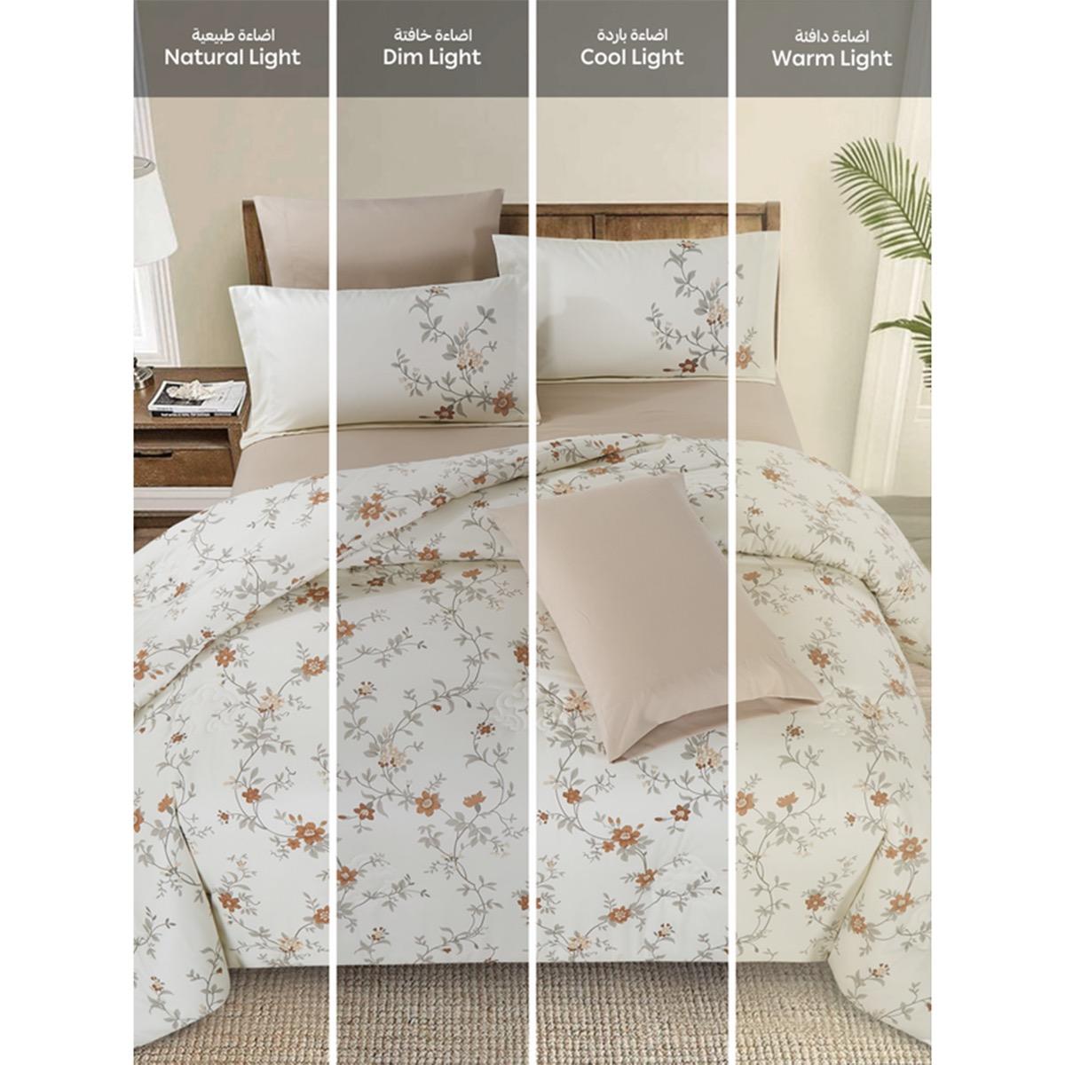 Floral Print 4-Piece Twin Comforter Set - 170x230 cms-household-bedding-comfortersandbedspreads-comforters-image-48