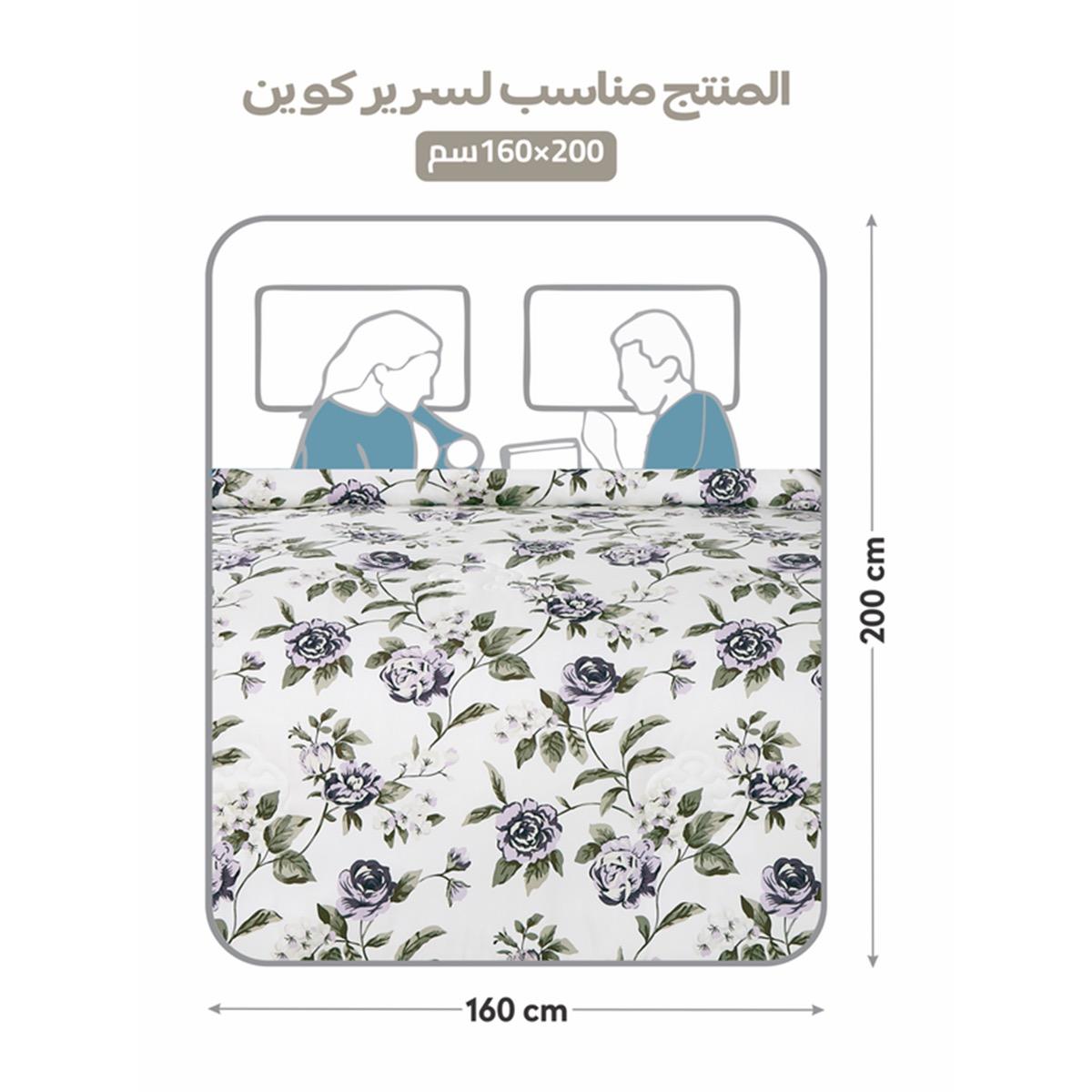 Floral Print 4-Piece Twin Comforter Set - 170x230 cms-household-bedding-comfortersandbedspreads-comforters-image-3