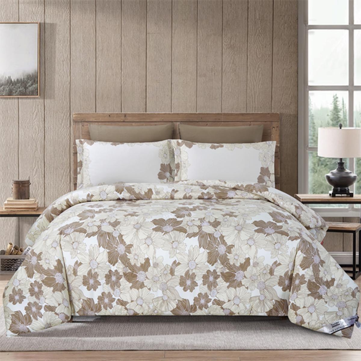Floral Print 4-Piece Twin Comforter Set - 170x230 cms-household-bedding-comfortersandbedspreads-comforters-image-1