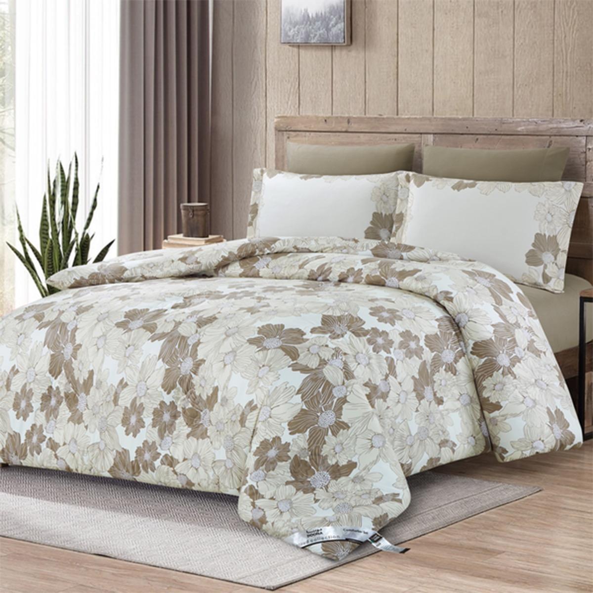 Floral Print 4-Piece Twin Comforter Set - 170x230 cms-household-bedding-comfortersandbedspreads-comforters-image-58