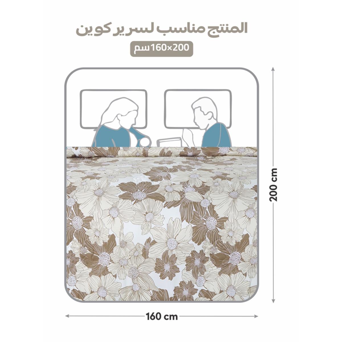 Floral Print 4-Piece Twin Comforter Set - 170x230 cms-household-bedding-comfortersandbedspreads-comforters-image-3