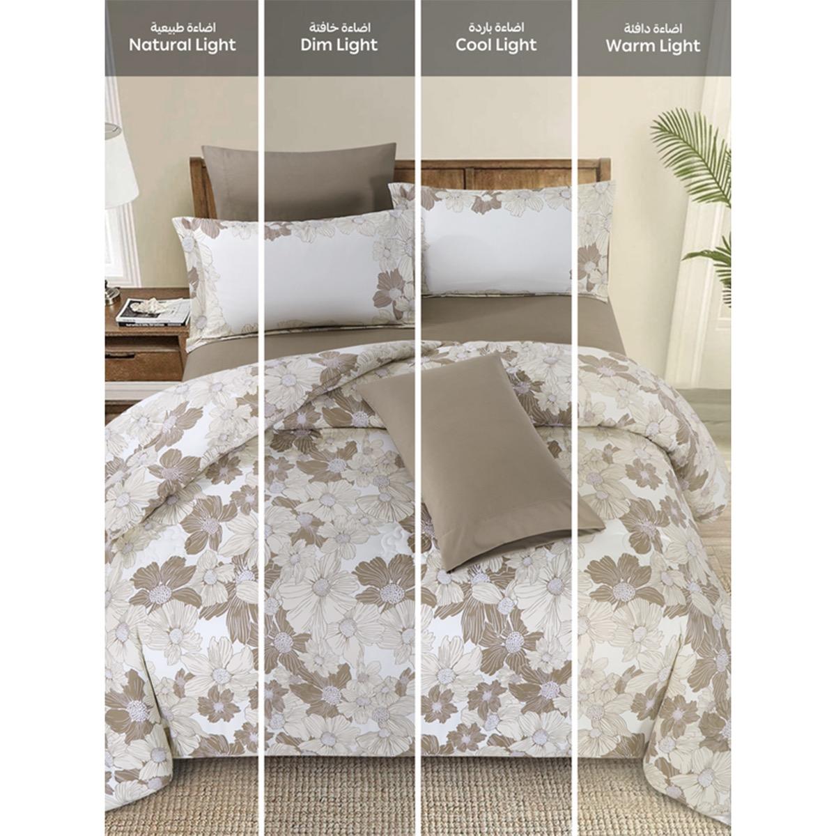 Floral Print 4-Piece Twin Comforter Set - 170x230 cms-household-bedding-comfortersandbedspreads-comforters-image-62