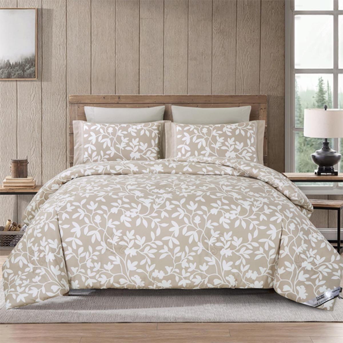 Floral Print 4-Piece Twin Comforter Set - 170x230 cms-household-bedding-comfortersandbedspreads-comforters-image-64