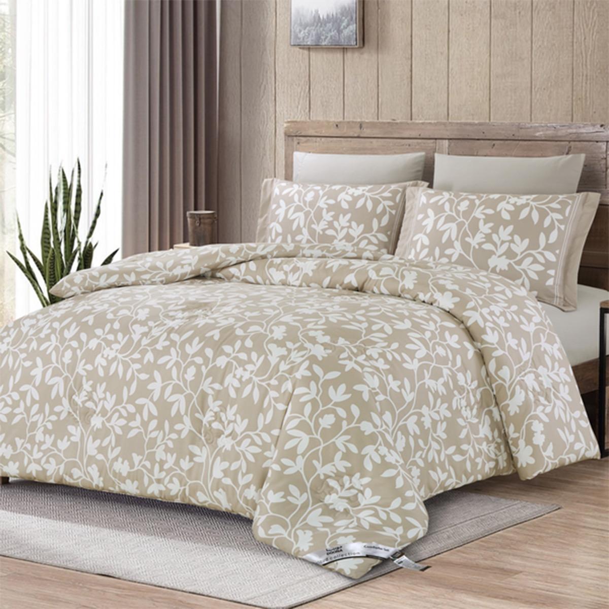 Floral Print 4-Piece Twin Comforter Set - 170x230 cms-household-bedding-comfortersandbedspreads-comforters-image-65