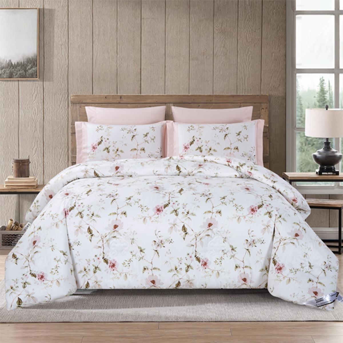 Floral Print 4-Piece Twin Comforter Set - 170x230 cms-household-bedding-comfortersandbedspreads-comforters-image-71