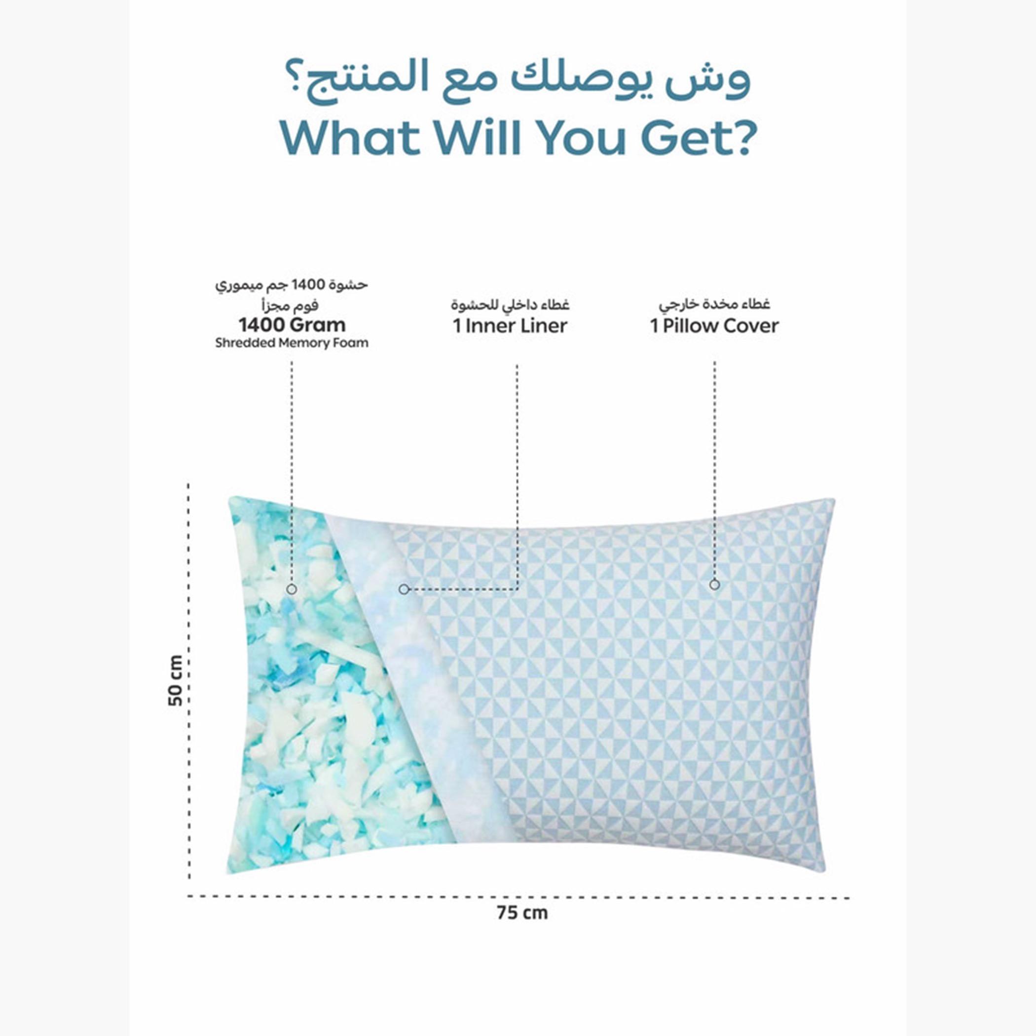 دوناتيلا وسادة تبريد ميموري فوم مجروش-household-bedding-pillows-image-2