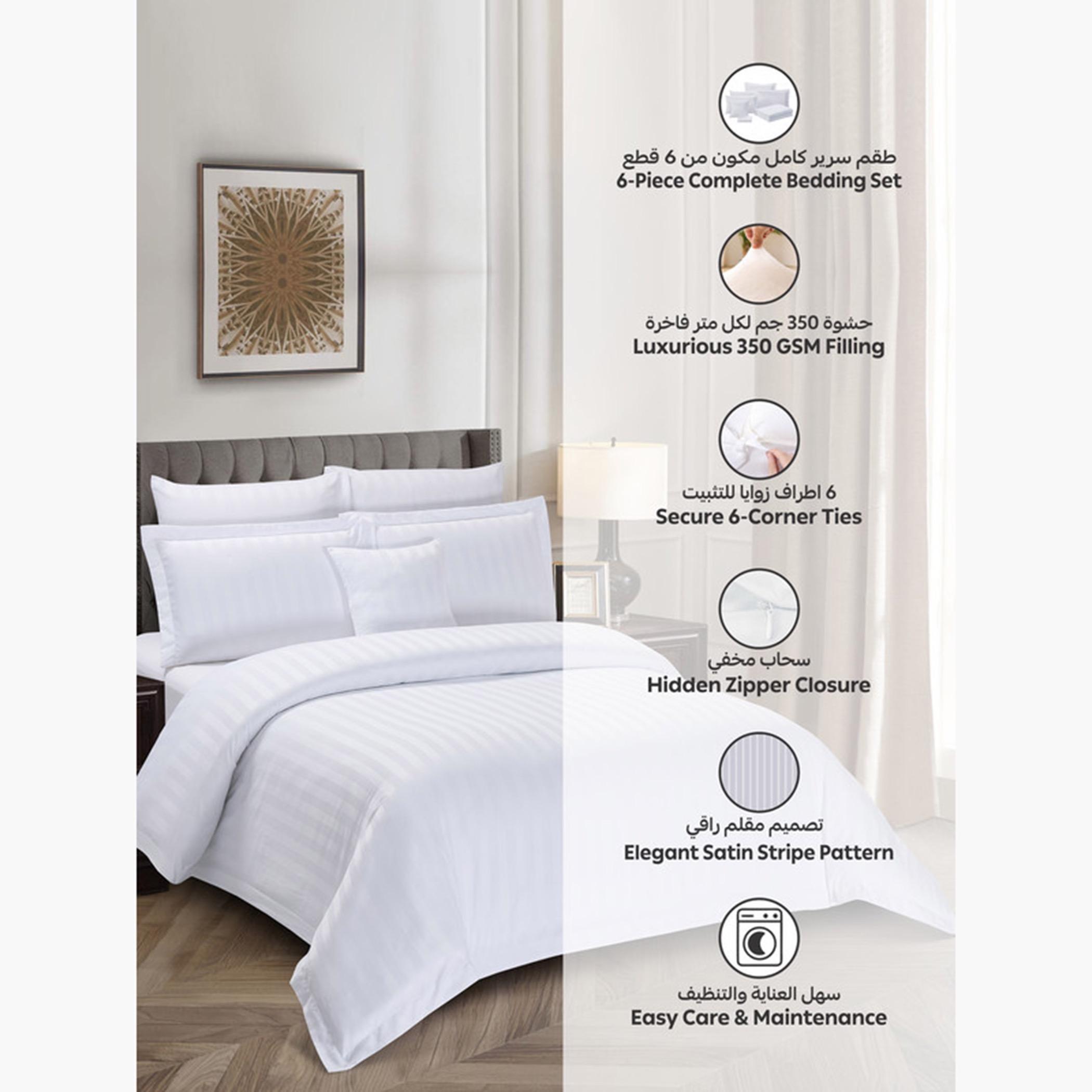 Striped Comforter Set, Mattress Topper, Pillows-household-bedding-comfortersandbedspreads-comforters-image-4
