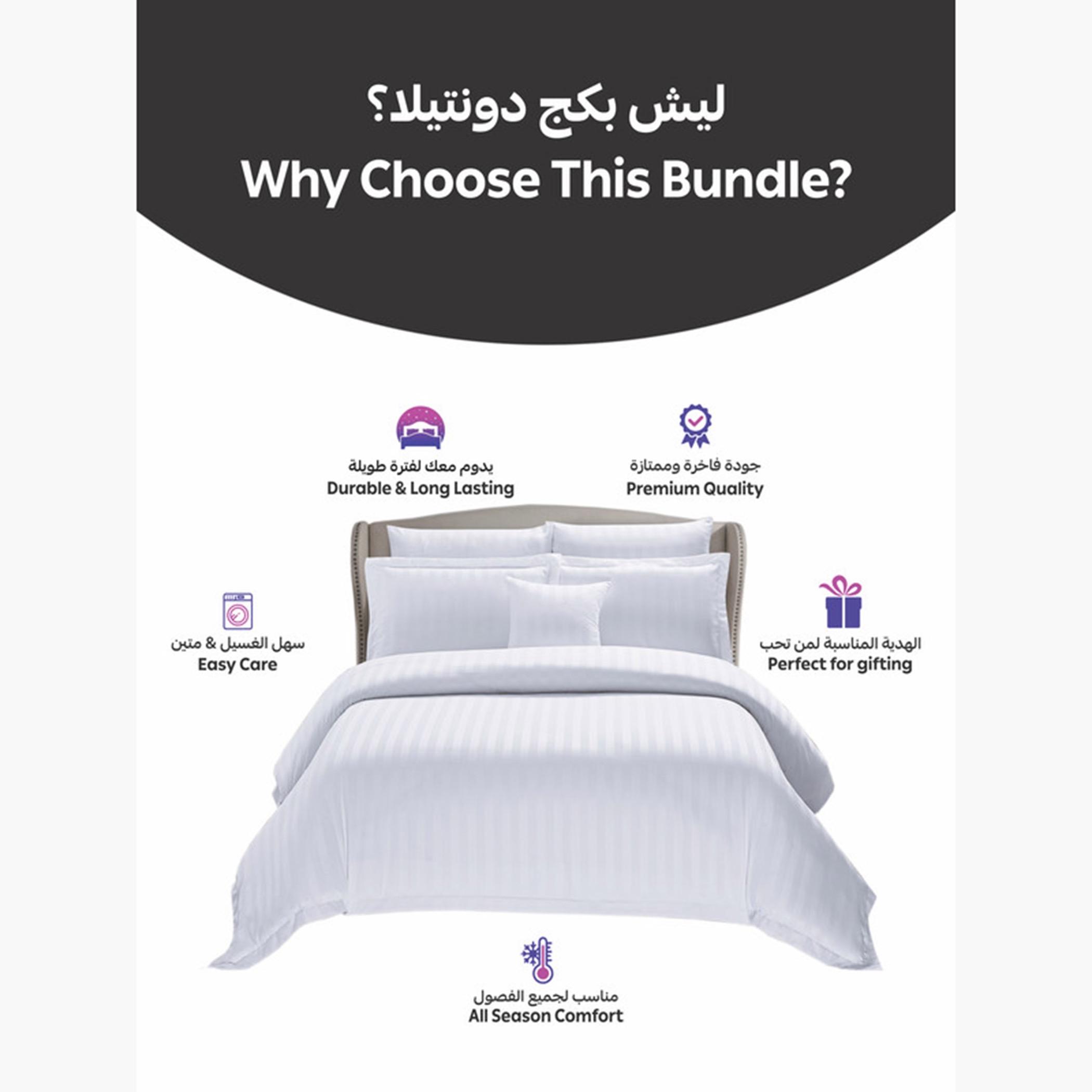 Striped Comforter Set, Mattress Topper, Pillows-household-bedding-comfortersandbedspreads-comforters-image-7