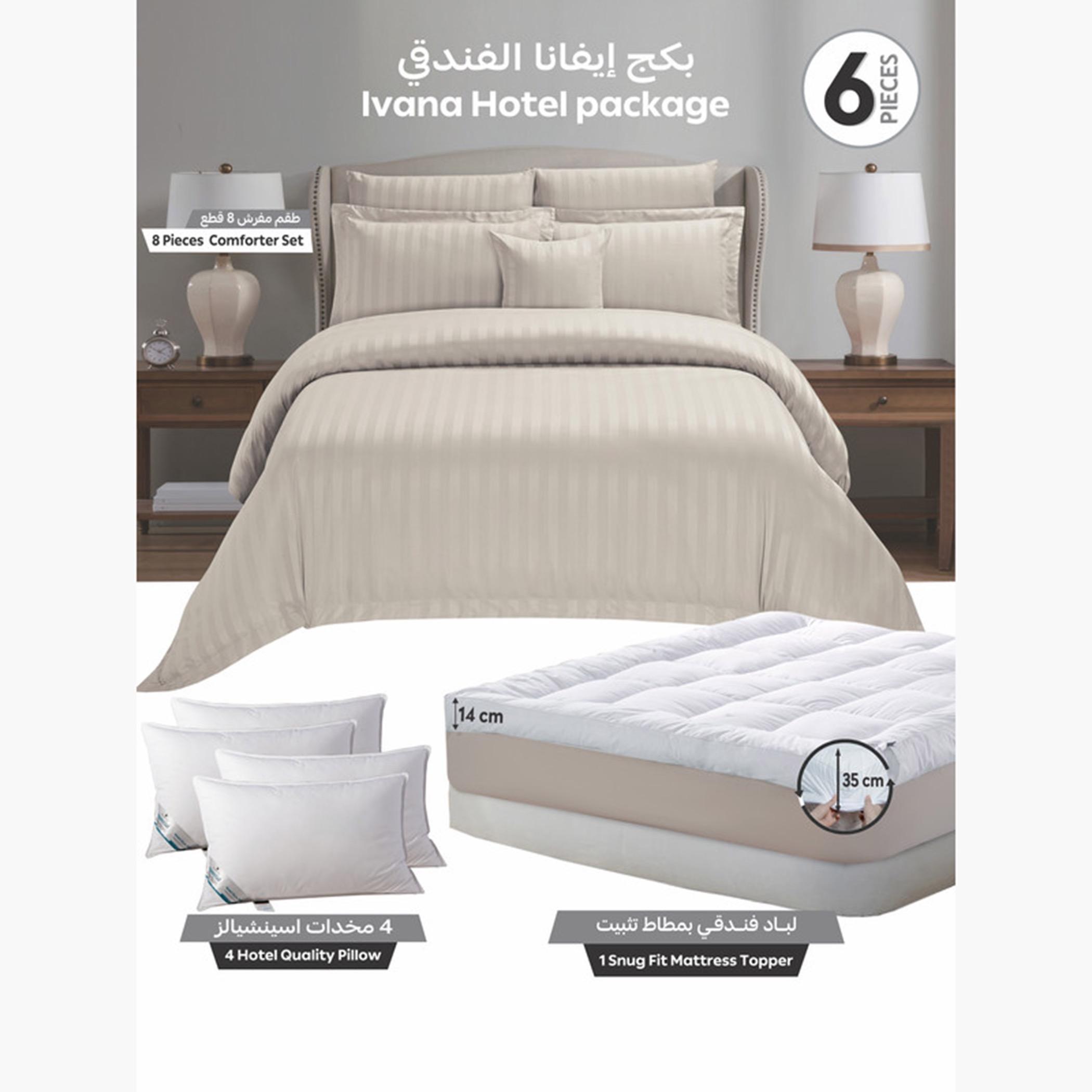 دوناتيلا طقم لحاف مخطط، غطاء مرتبة، ووسائد-household-bedding-comfortersandbedspreads-comforters-image-15