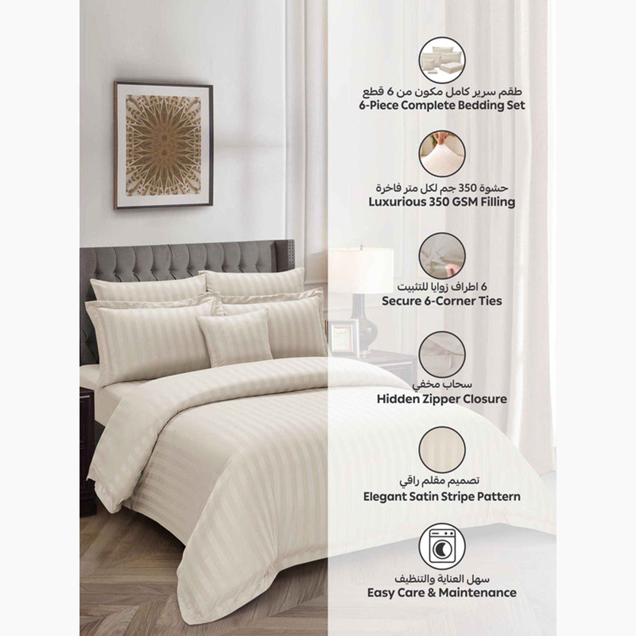 دوناتيلا طقم لحاف مخطط، غطاء مرتبة، ووسائد-household-bedding-comfortersandbedspreads-comforters-image-18
