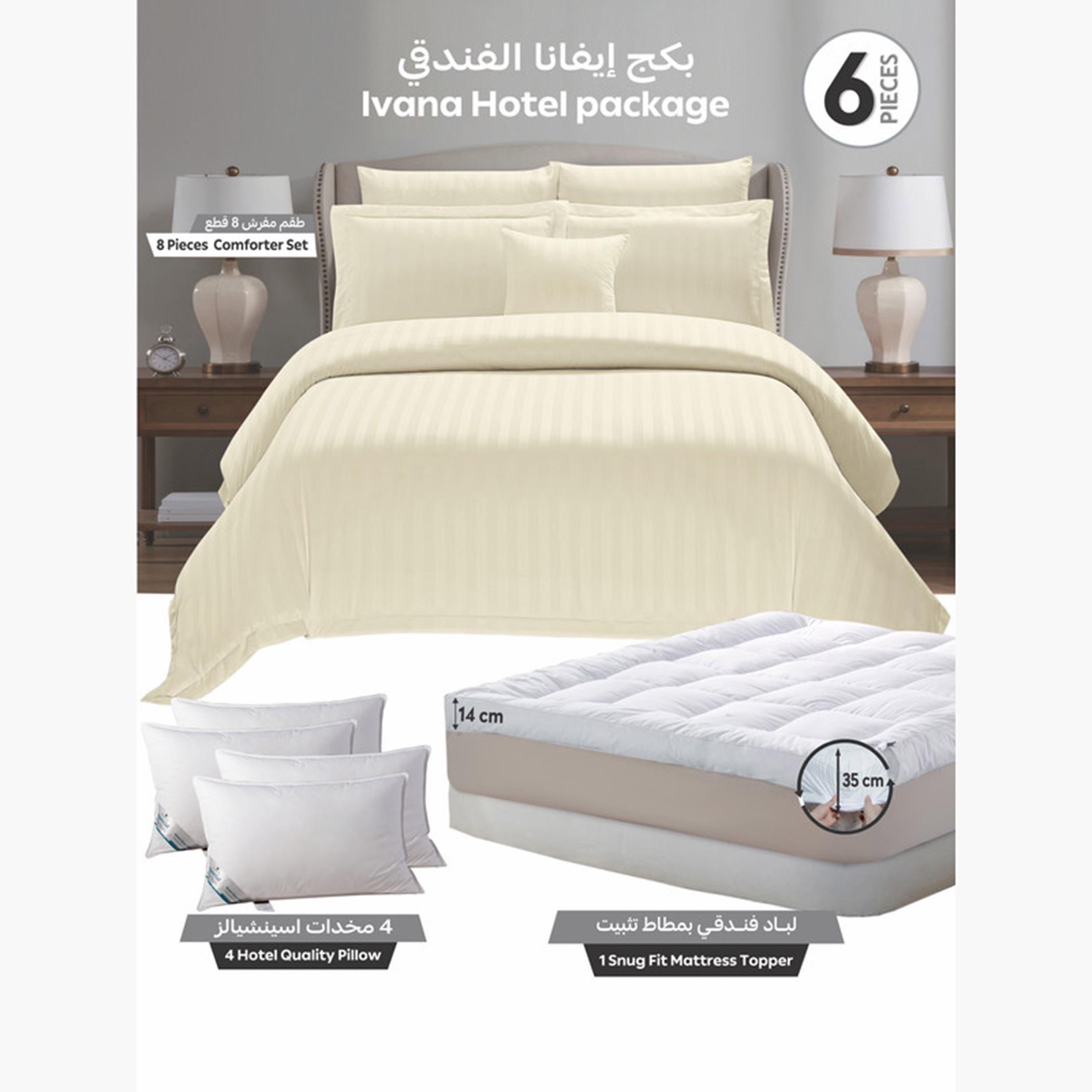دوناتيلا طقم لحاف مخطط، غطاء مرتبة، ووسائد-household-bedding-comfortersandbedspreads-comforters-image-22